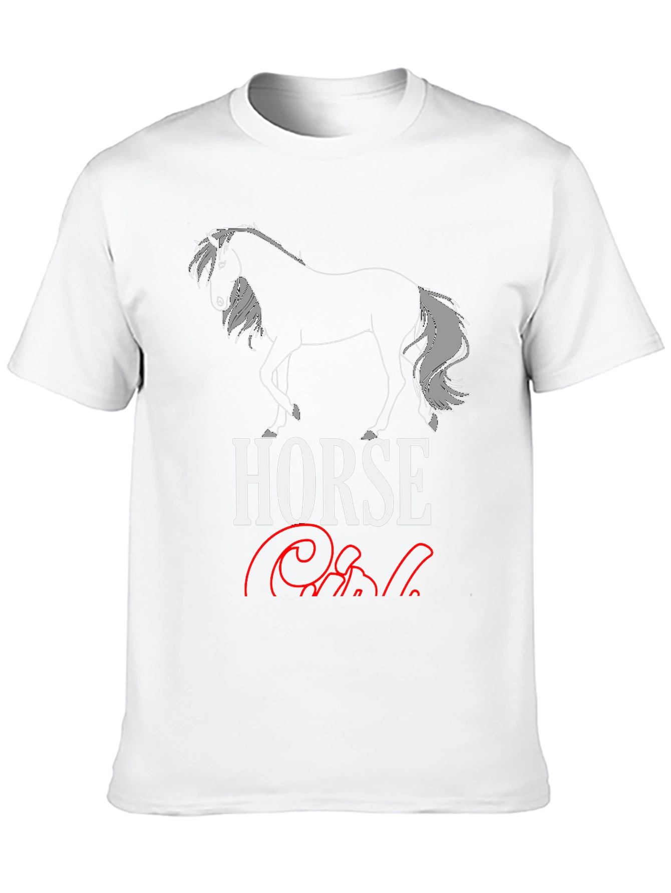 Horse Girl Graphic T-Shirt - Black