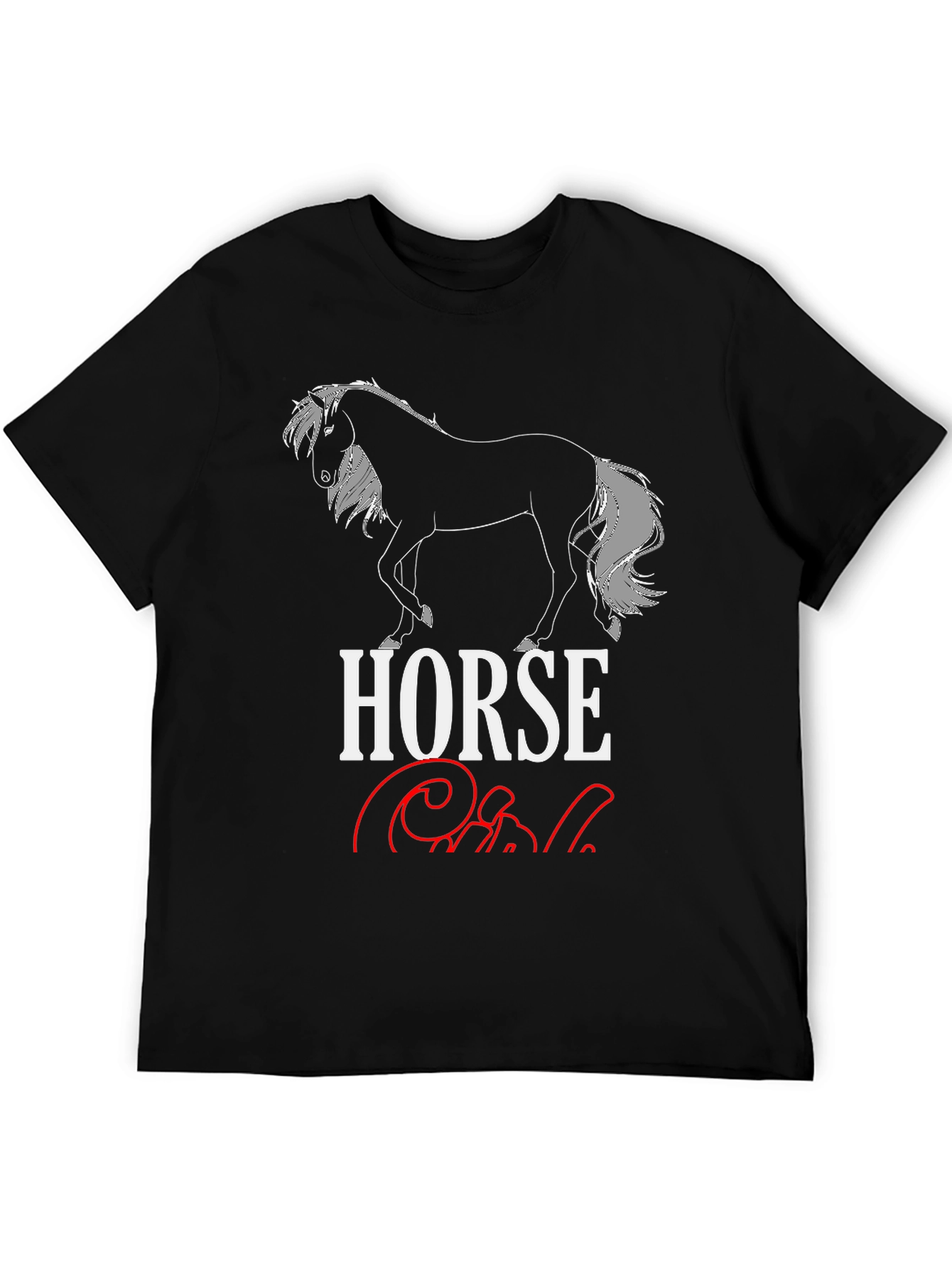 Horse Girl Graphic T-Shirt - Black