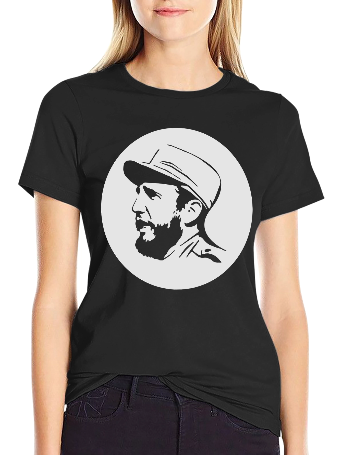 Castro Portrait Black T-Shirt