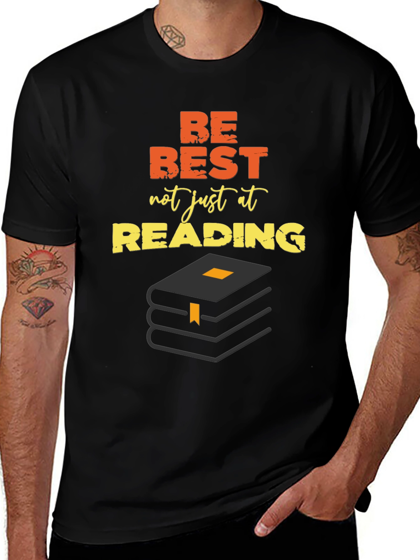 Be Best At Reading Black Graphic Tee