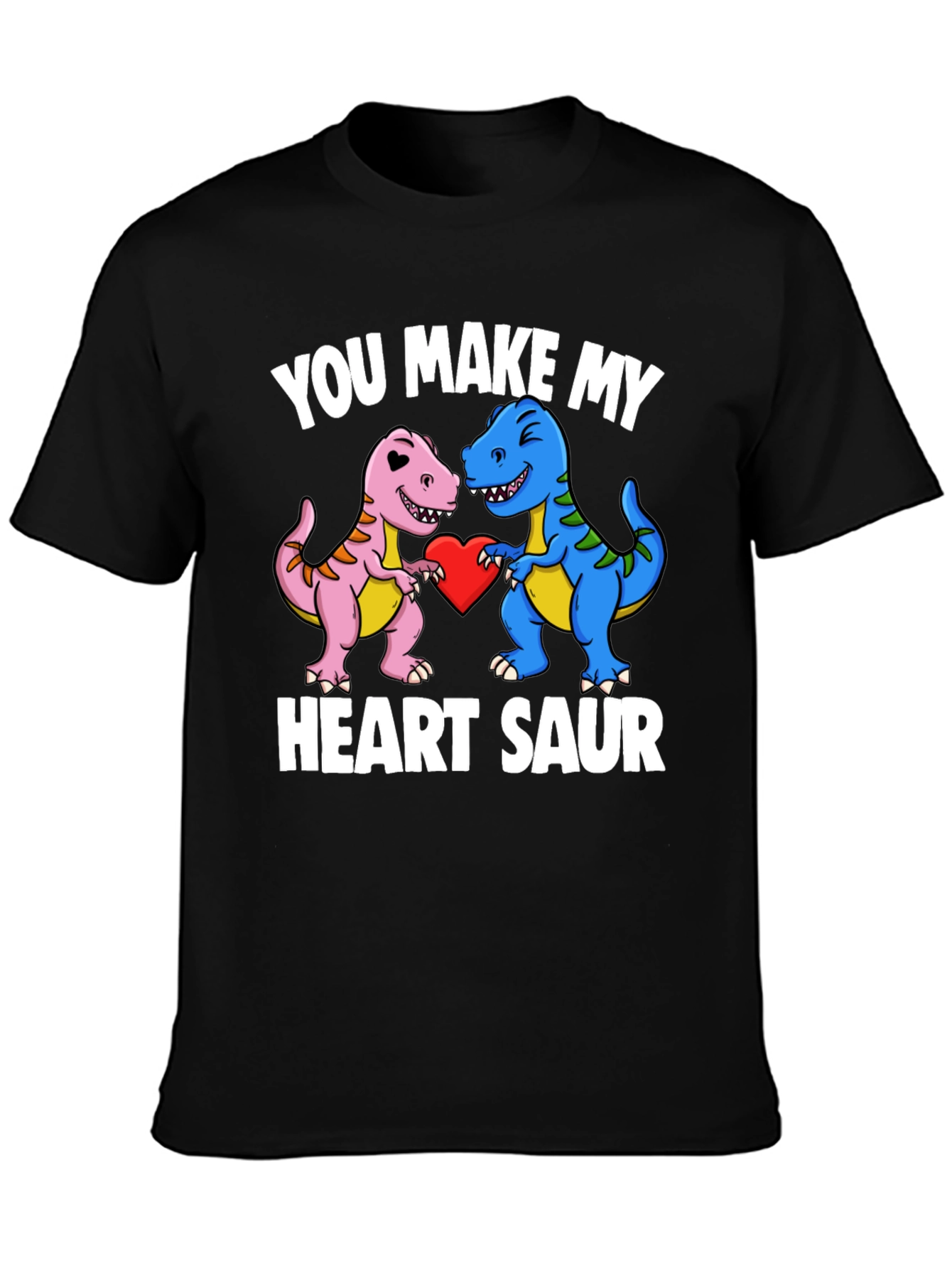 Heart Saur Valentines Day Dinosaur T-Shirt
