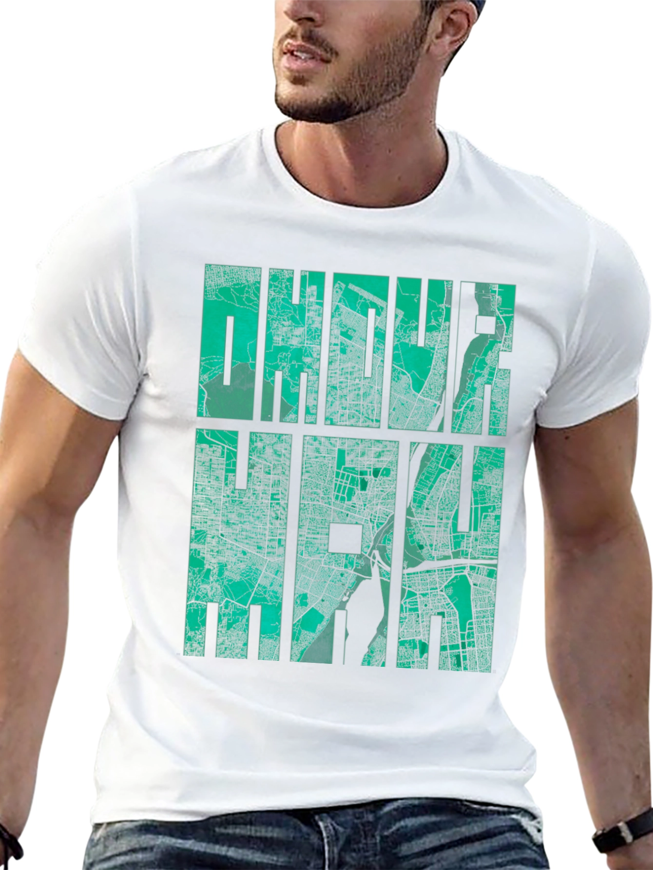 Dhaka Map Graphic Tee - Mens Black T-Shirt
