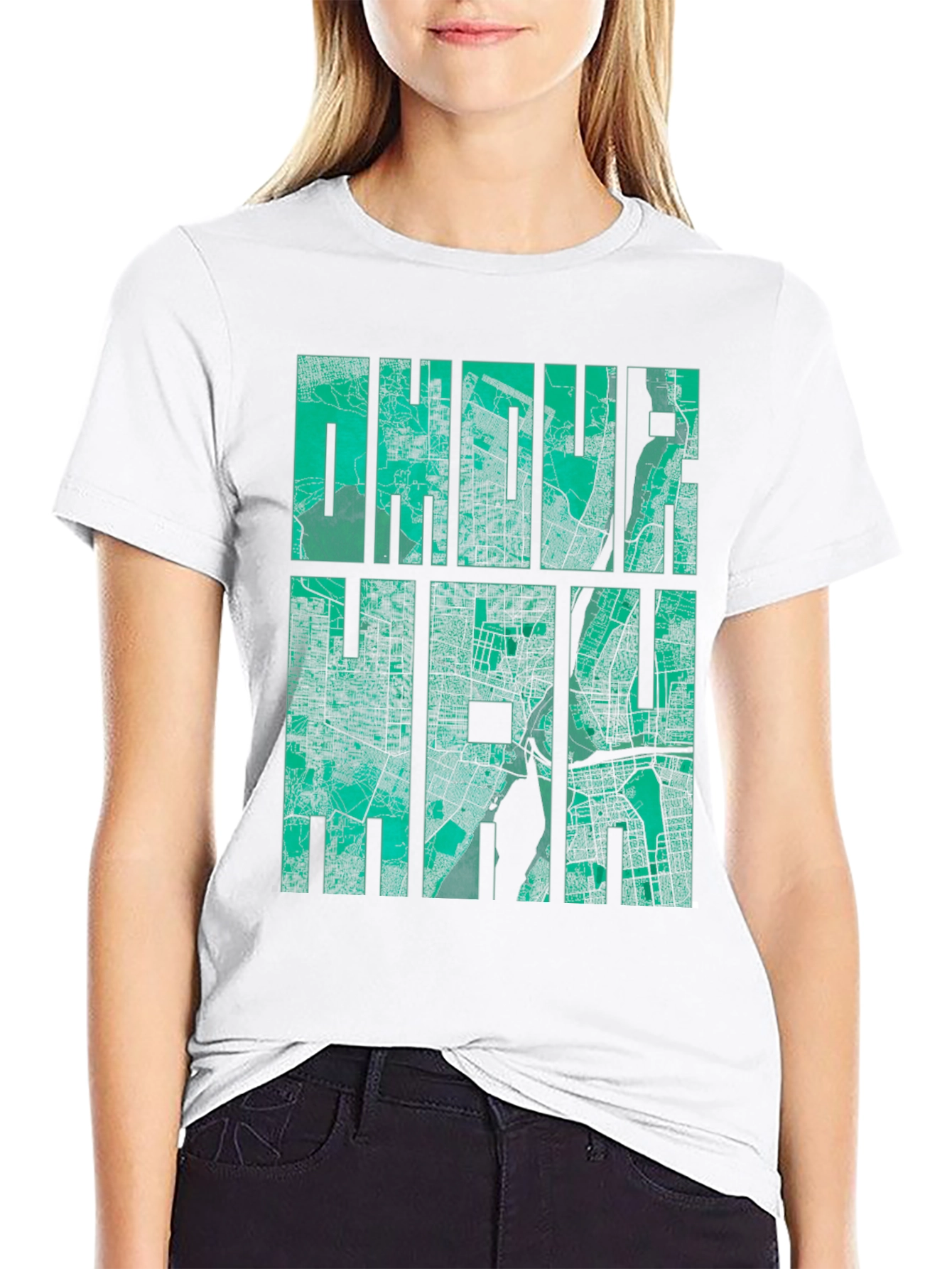 Dhaka Map Graphic Tee - Mens Black T-Shirt