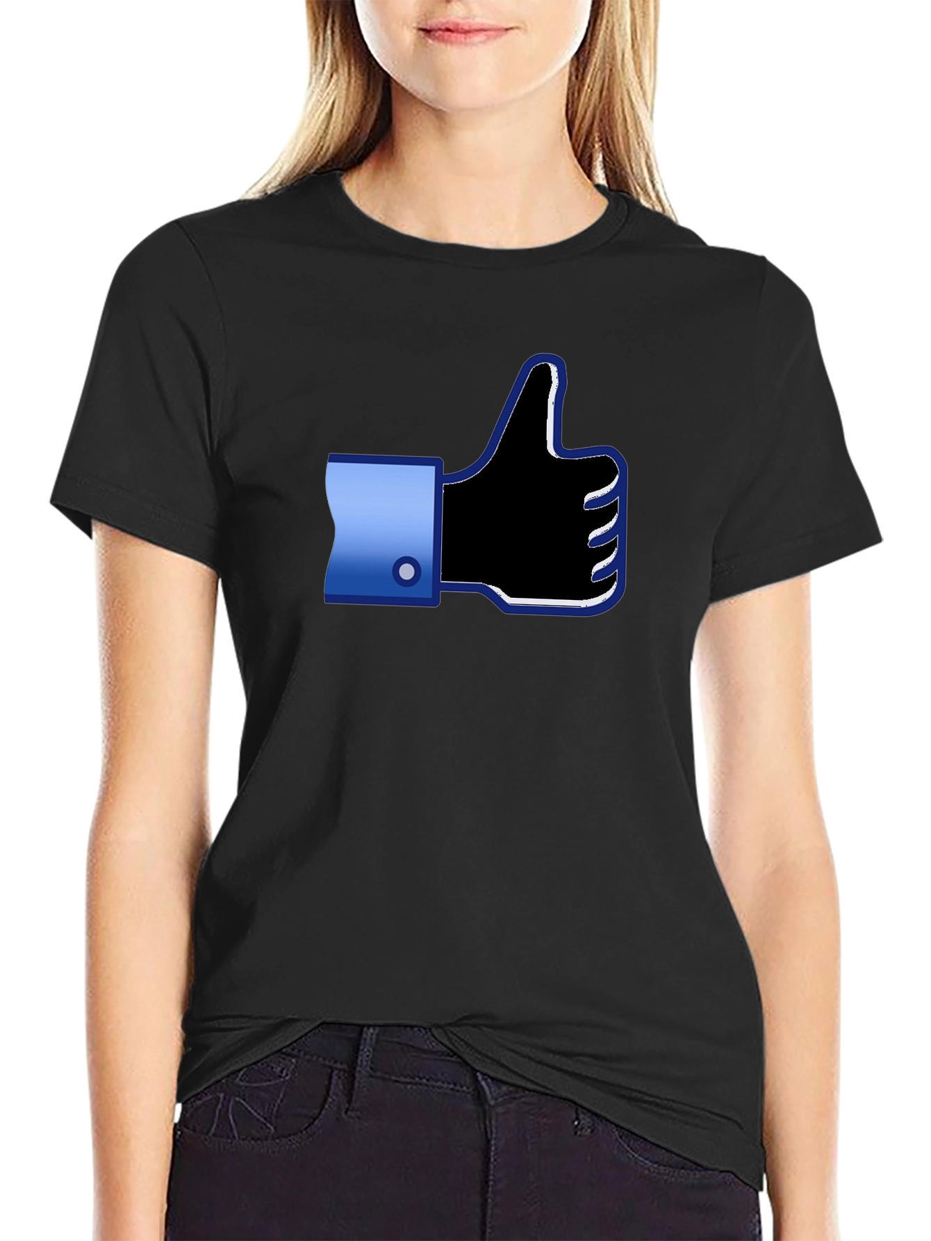 Thumbs Up Graphic Black T-Shirt