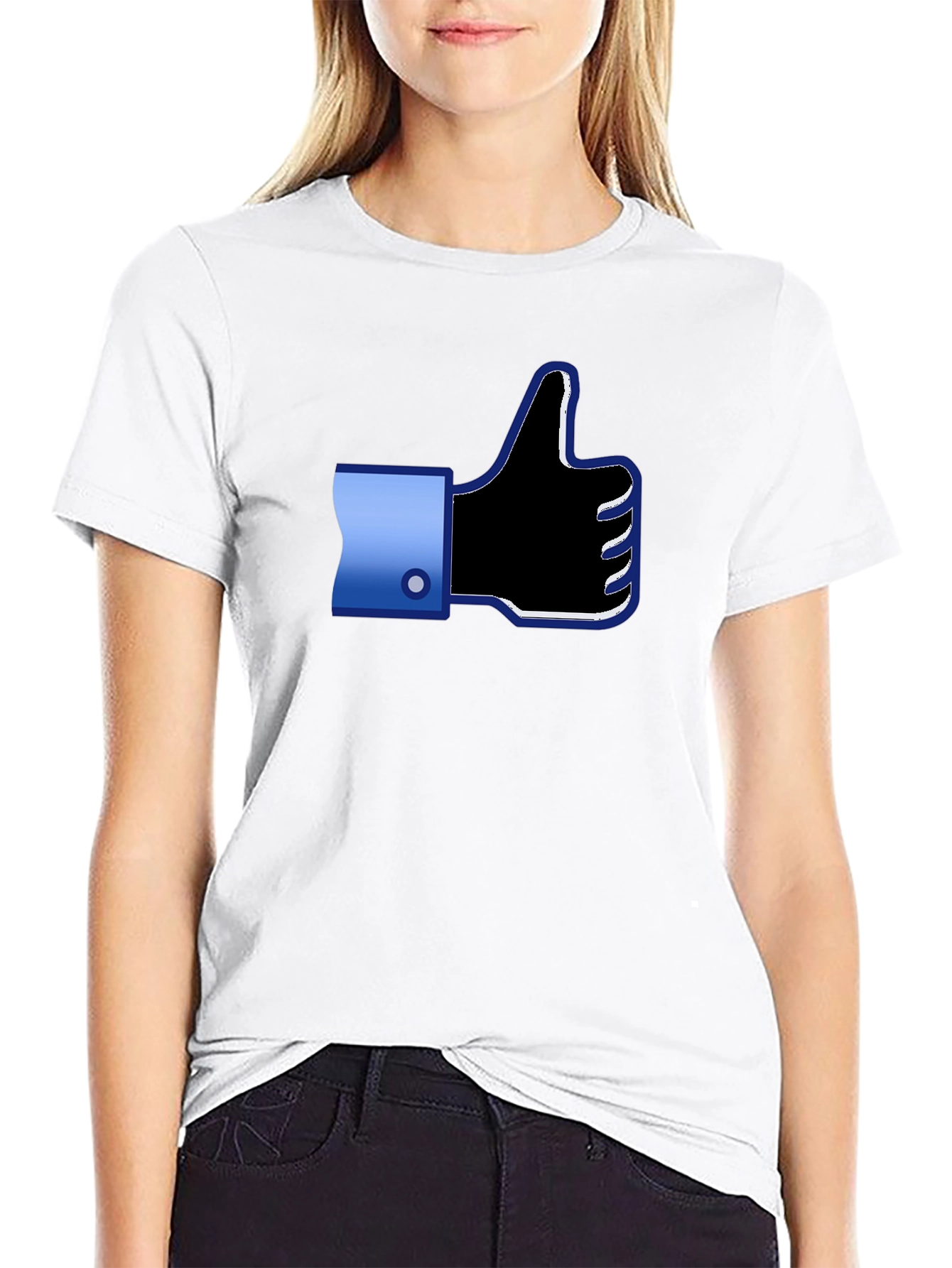 Thumbs Up Graphic Black T-Shirt
