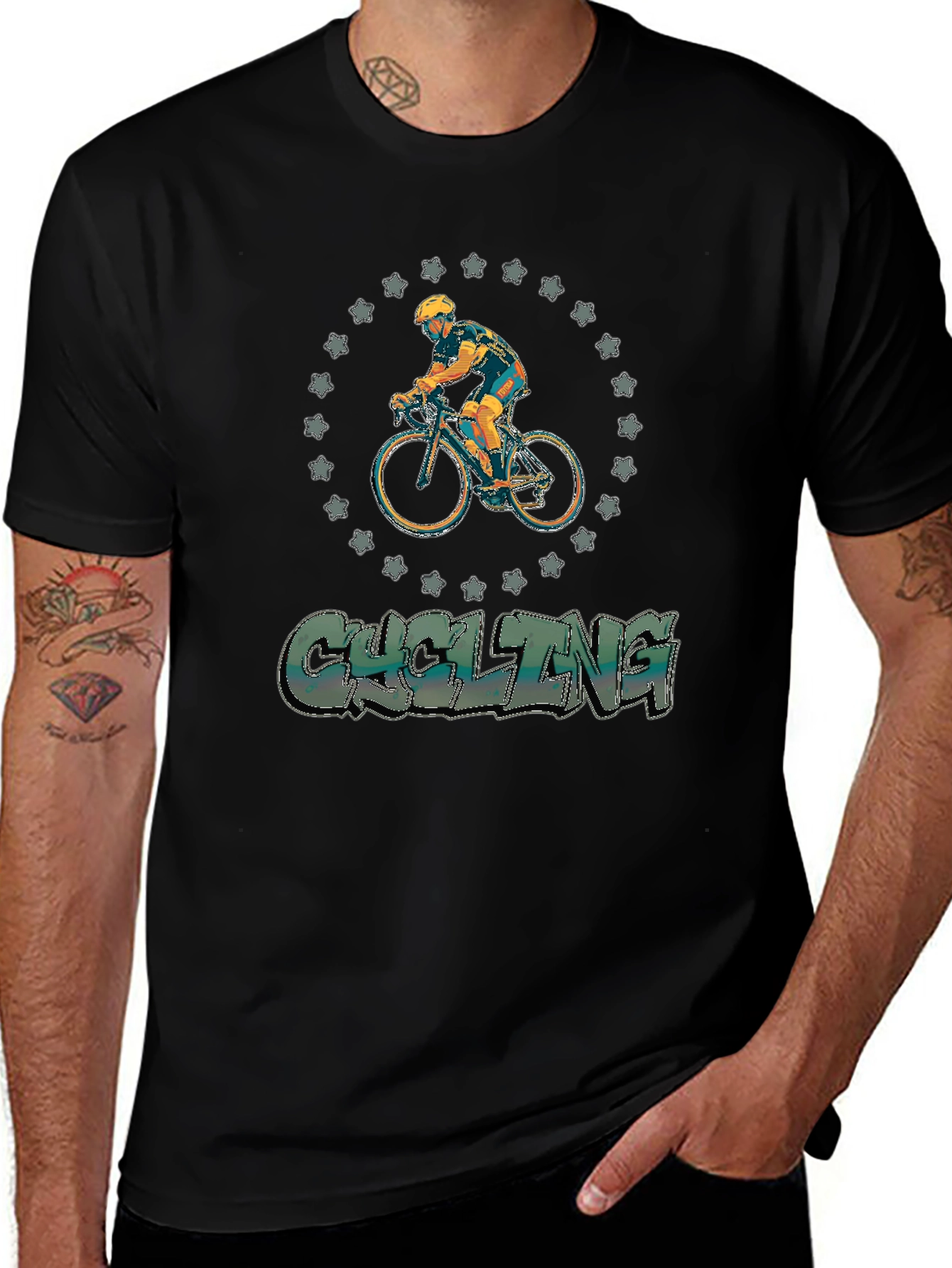 Cycling Graphic Print T-Shirt