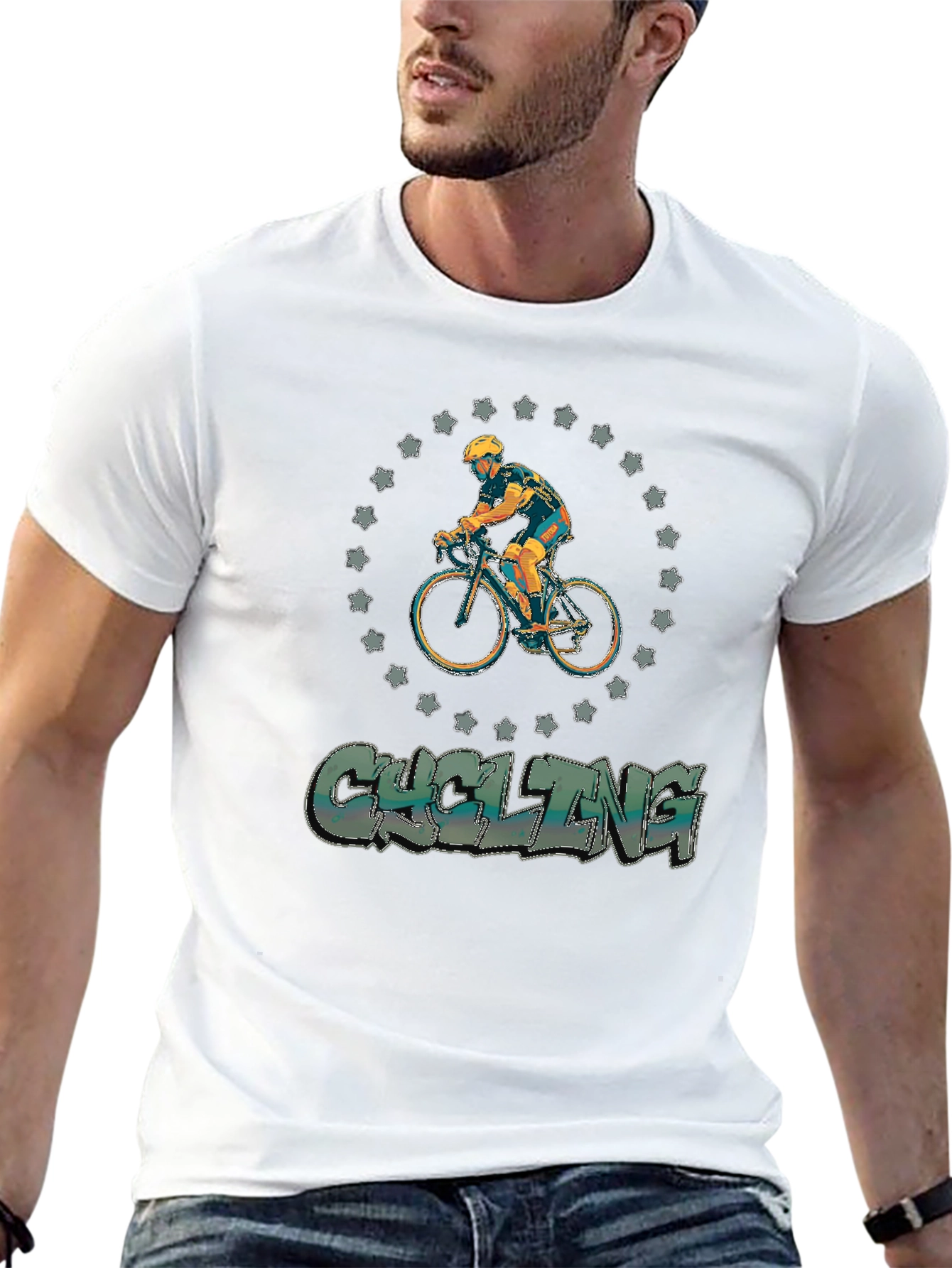 Cycling Graphic Print T-Shirt