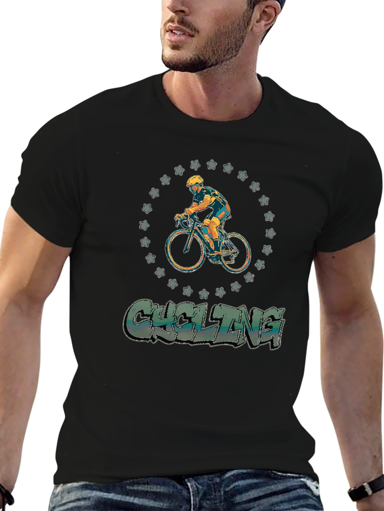 Cycling Graphic Print T-Shirt