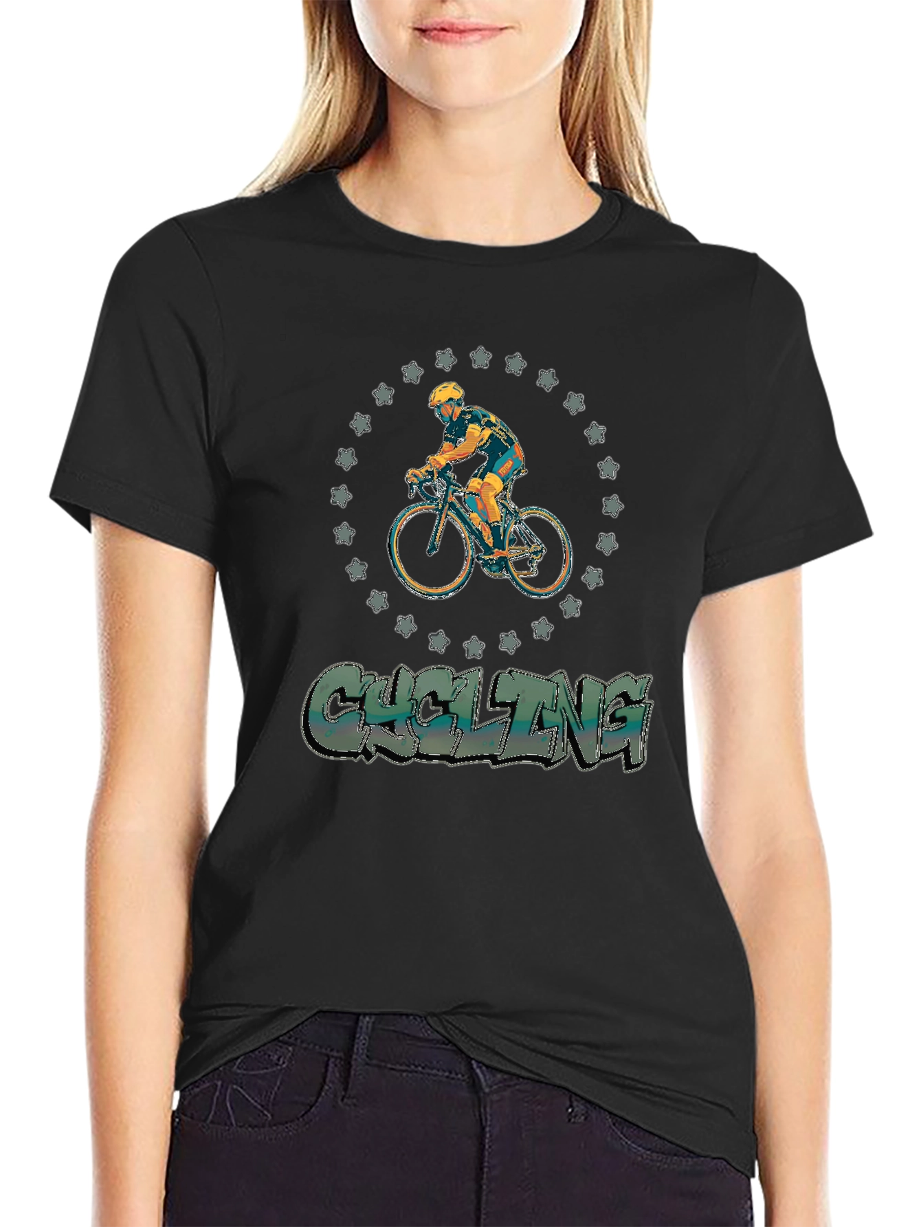 Cycling Graphic Print T-Shirt