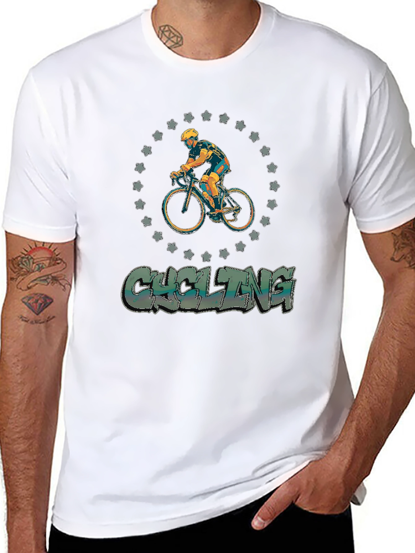 Cycling Graphic Print T-Shirt