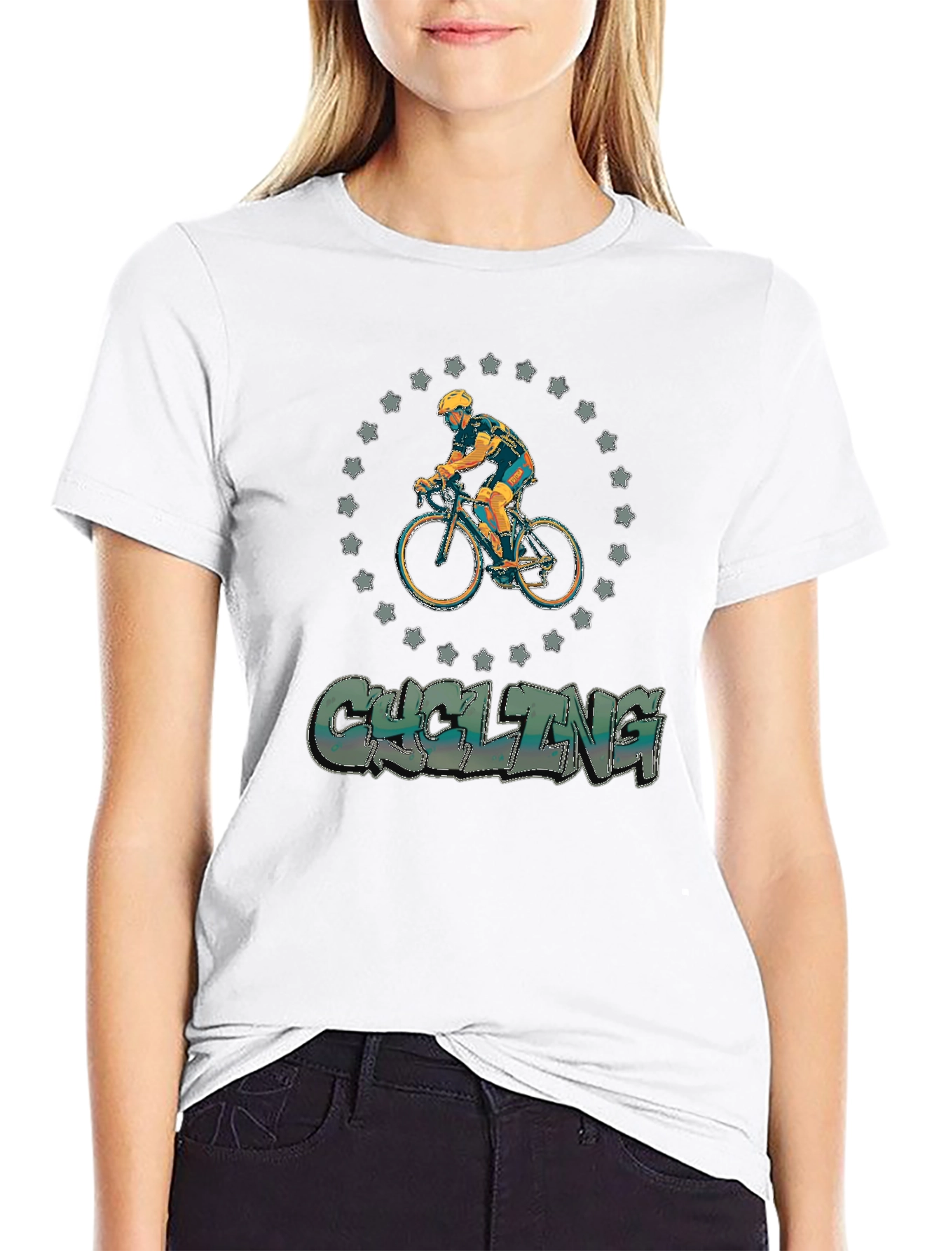 Cycling Graphic Print T-Shirt