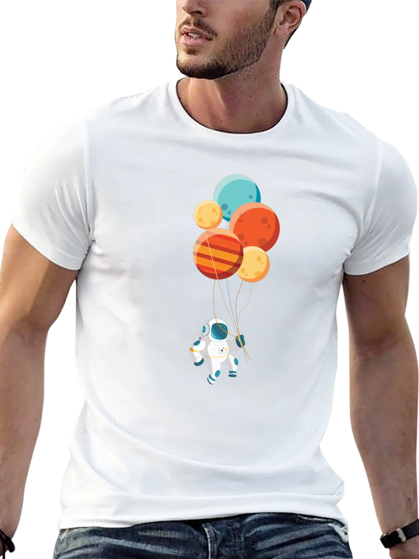 Astronaut Balloons Graphic Tee - Unisex