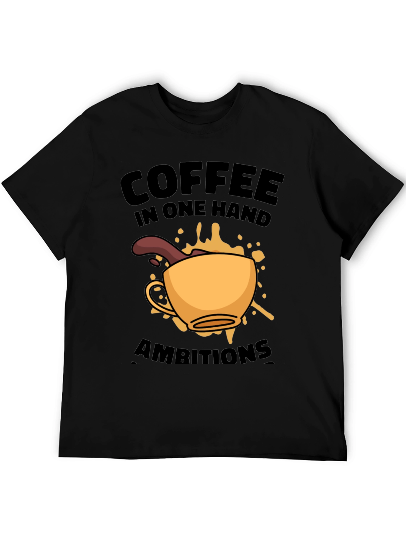 Coffee & Ambition T-Shirt - Black Graphic Tee