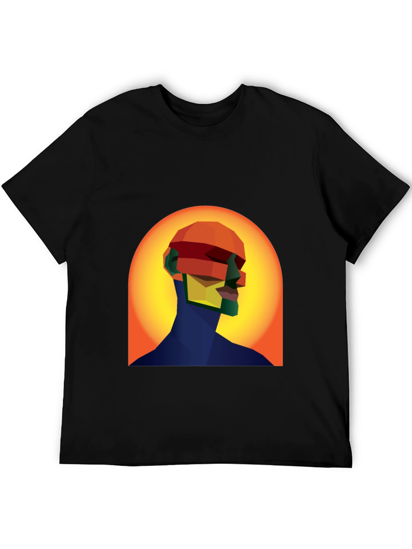 Abstract Geometric Head T-Shirt - Modern Art Tee