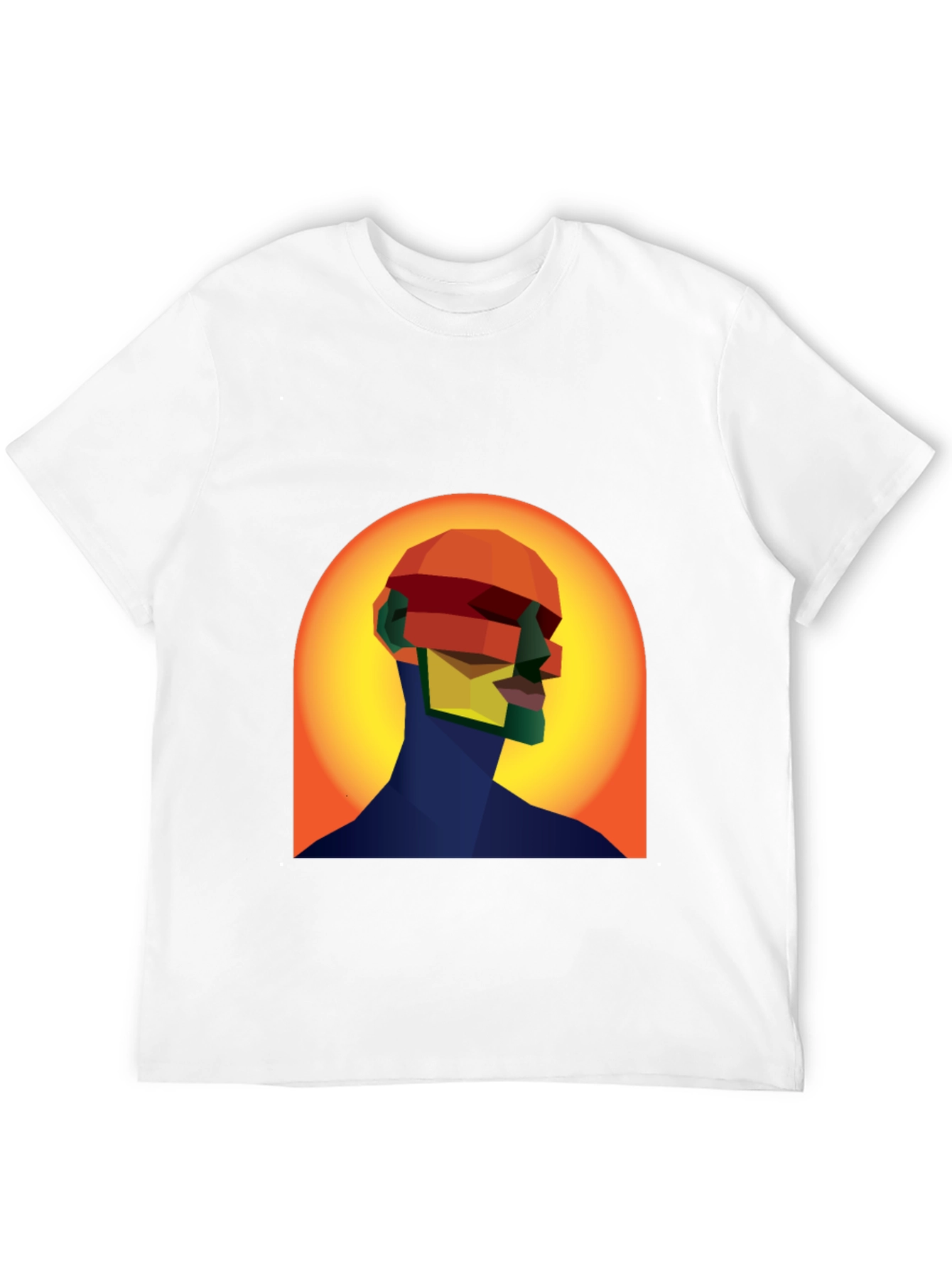 Abstract Geometric Head T-Shirt - Modern Art Tee