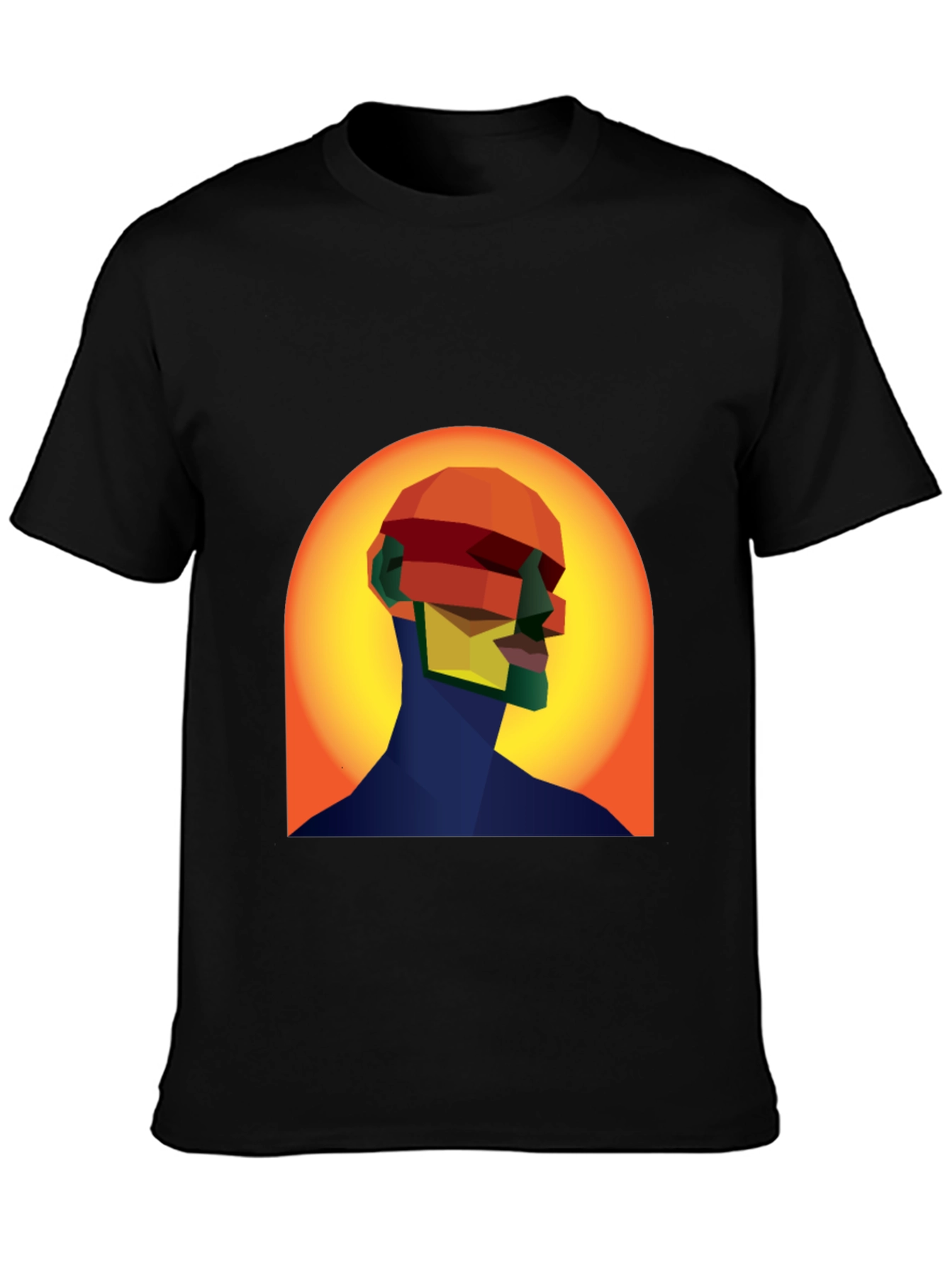 Abstract Geometric Head T-Shirt - Modern Art Tee