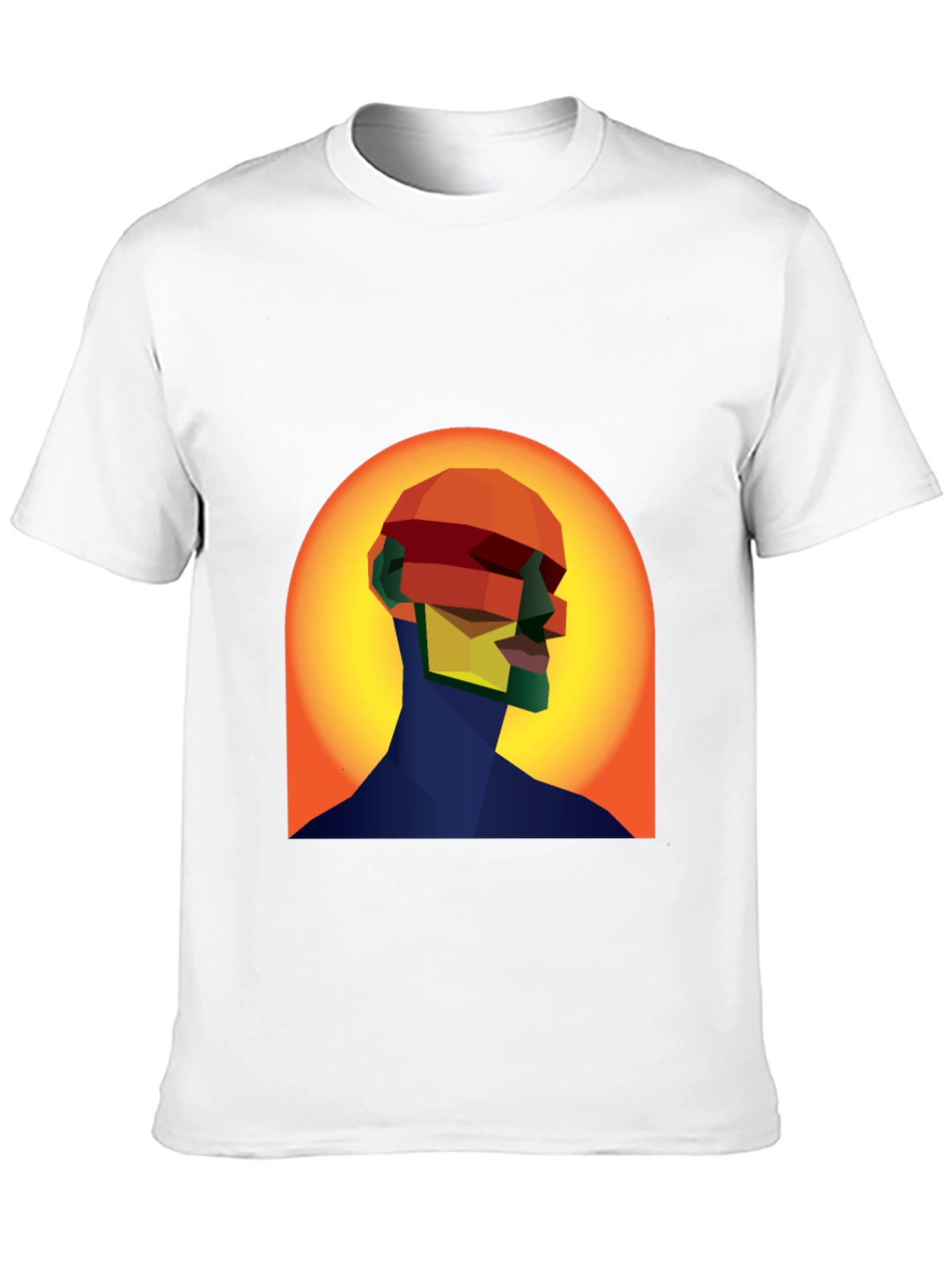 Abstract Geometric Head T-Shirt - Modern Art Tee