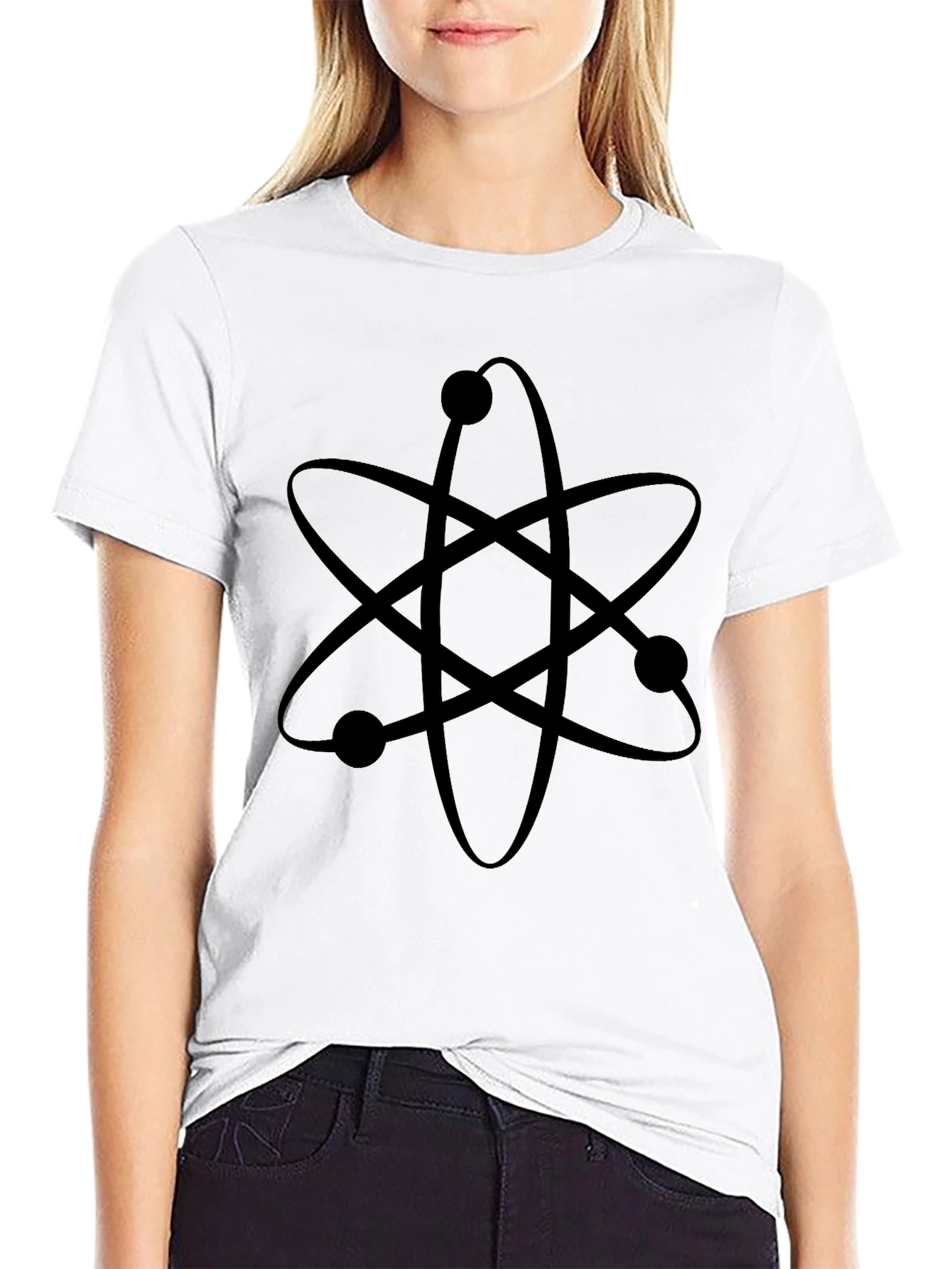 Science Atom Black T-Shirt