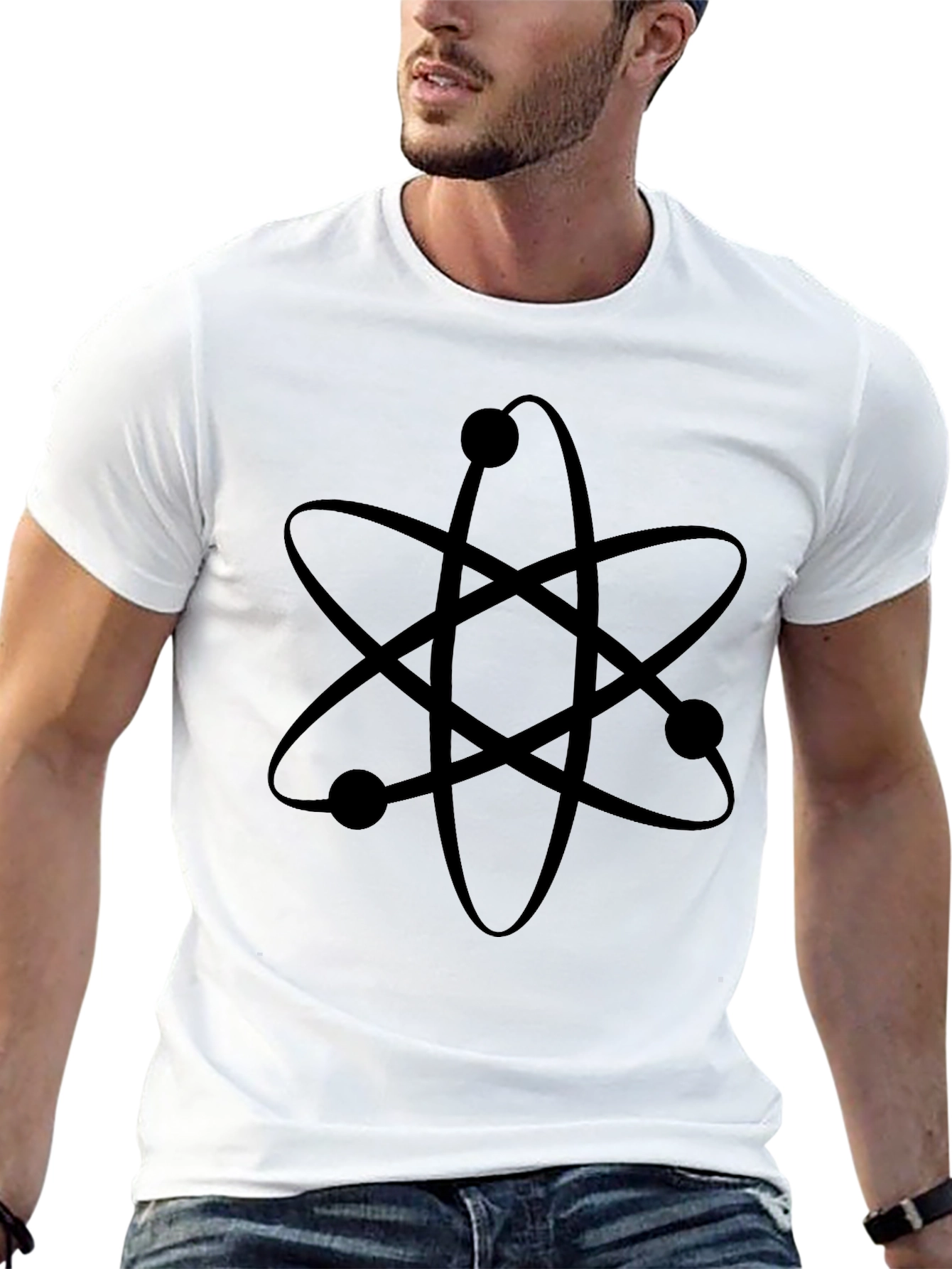 Science Atom Black T-Shirt