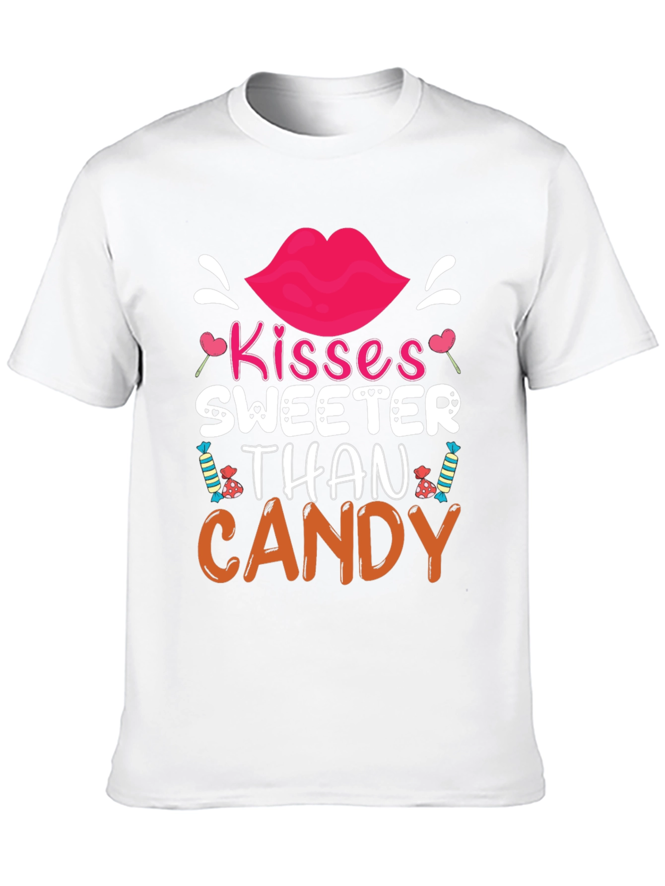 Kisses Sweeter Than Candy Valentines Day T-Shirt
