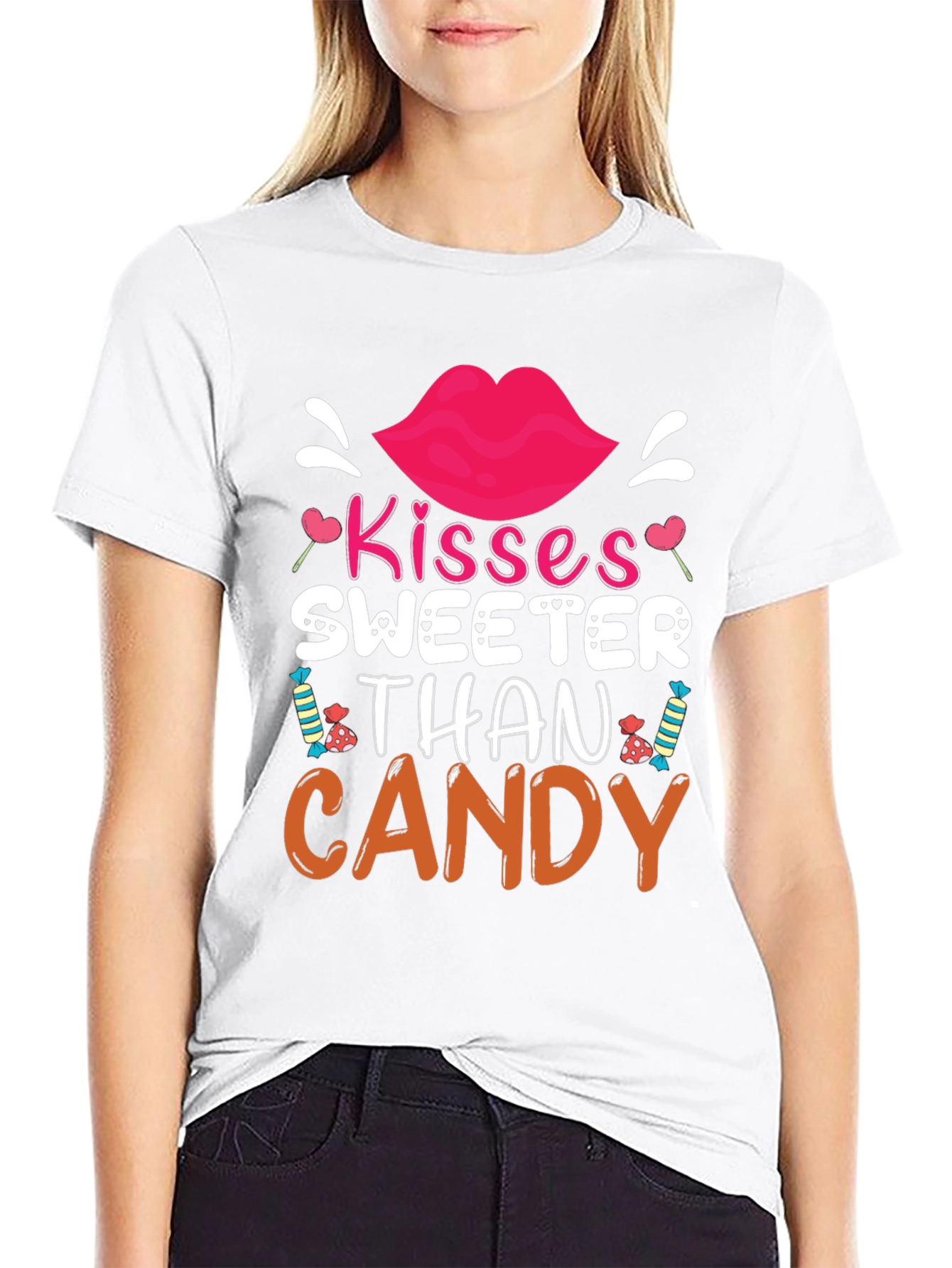 Kisses Sweeter Than Candy Valentines Day T-Shirt