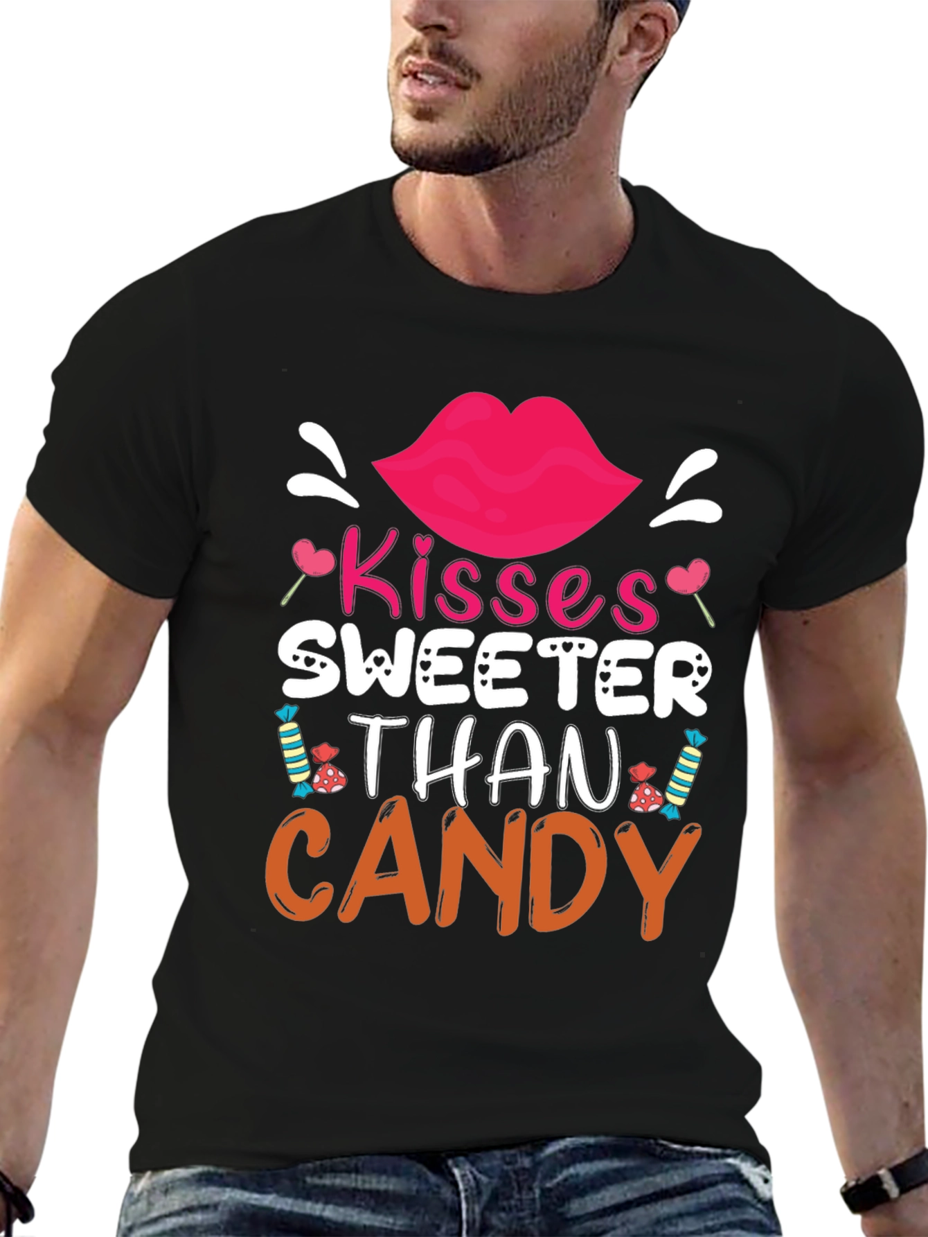 Kisses Sweeter Than Candy Valentines Day T-Shirt
