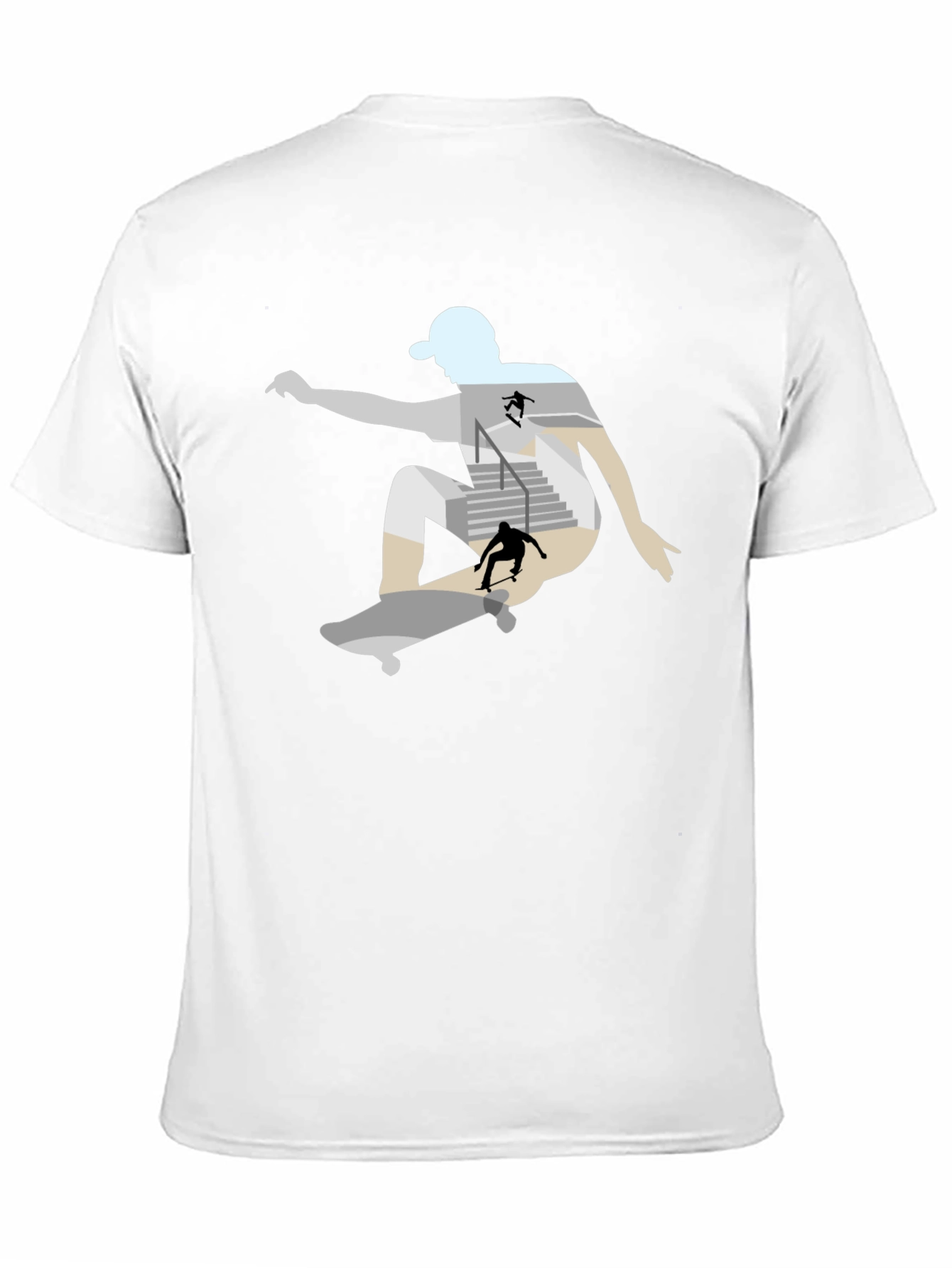 Skateboarder Graphic Tee - Black