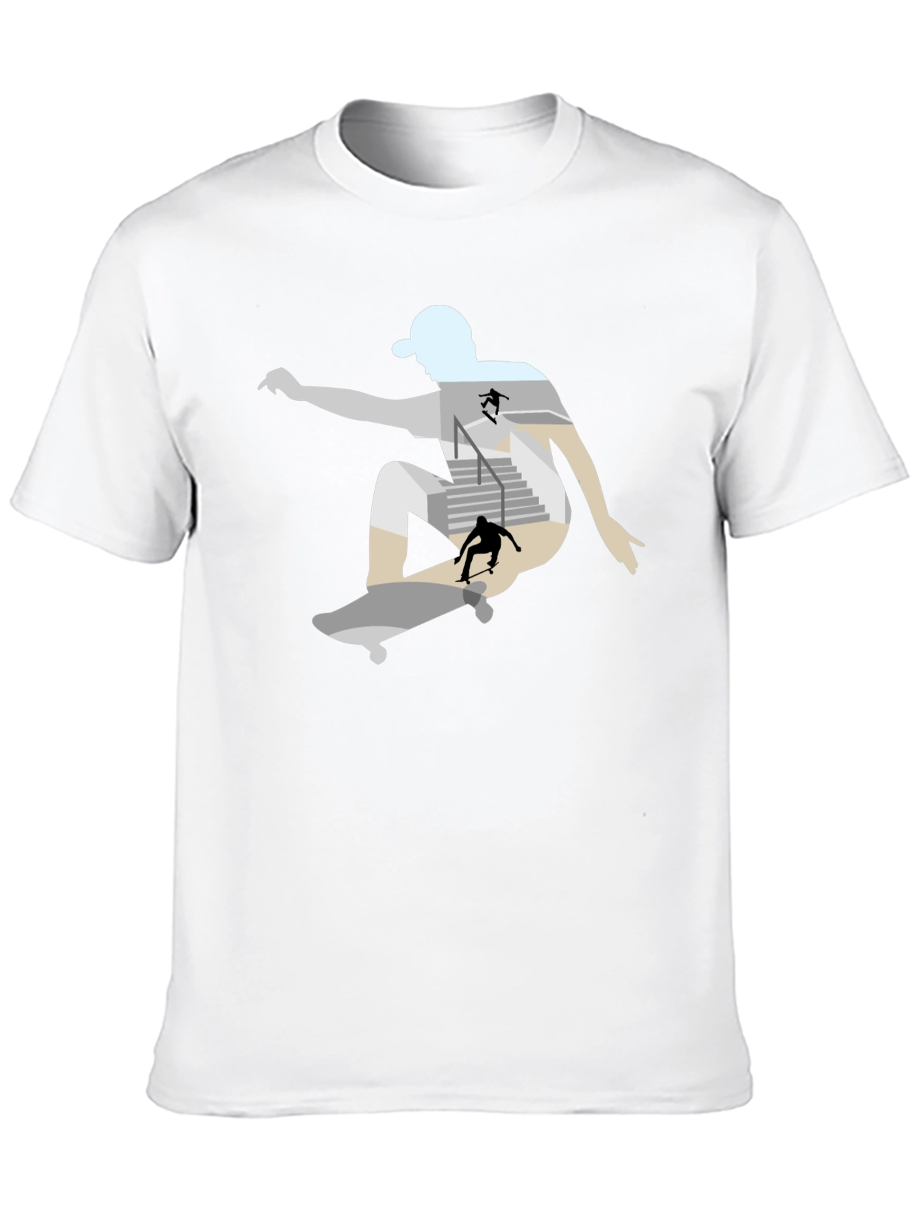 Skateboarder Graphic Tee - Black