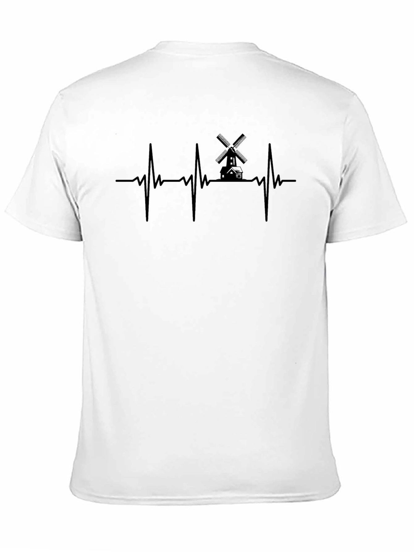Heartbeat Windmill Graphic Tee - Black