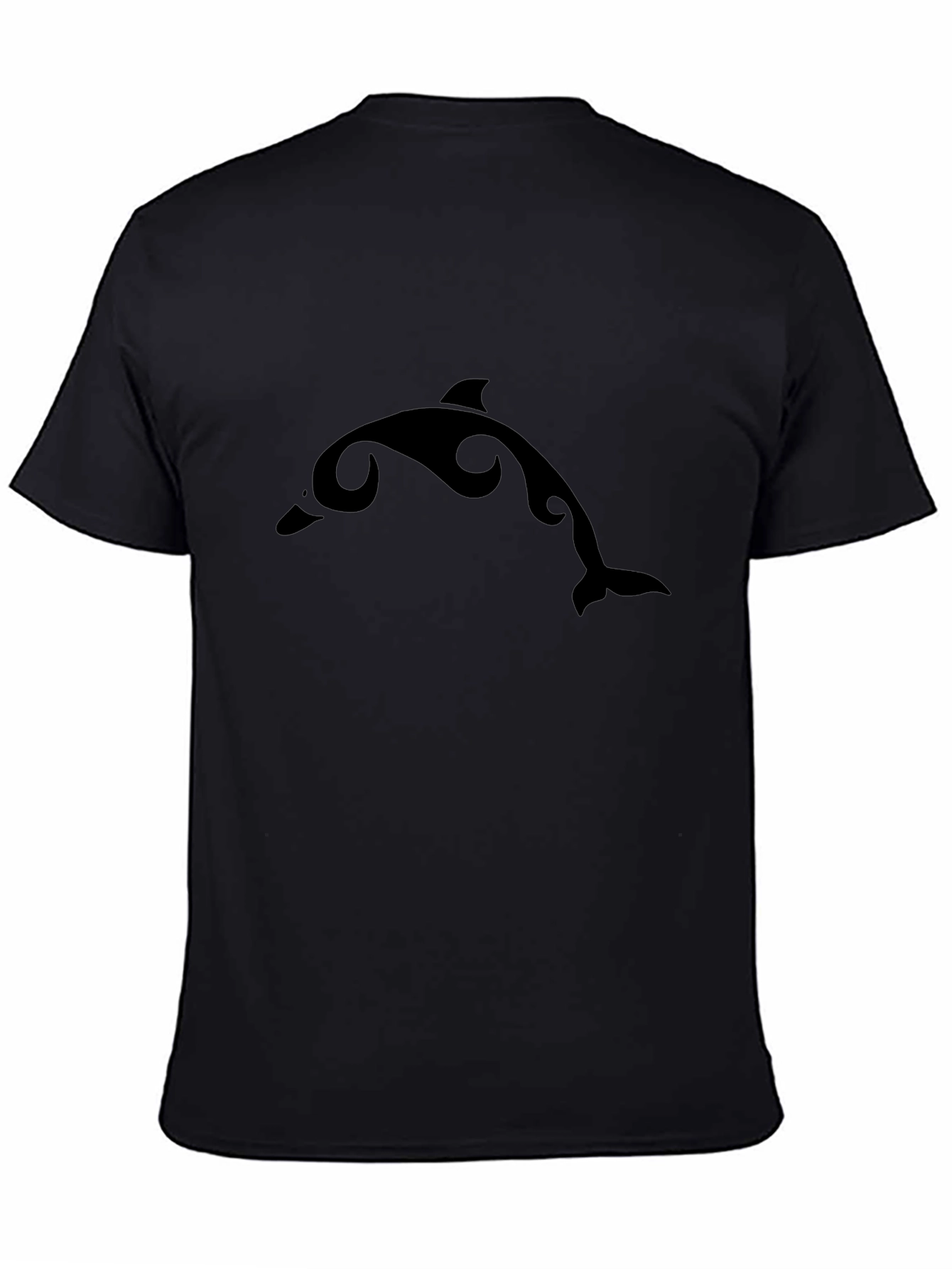 Black Dolphin Graphic Tee - Casual Comfort