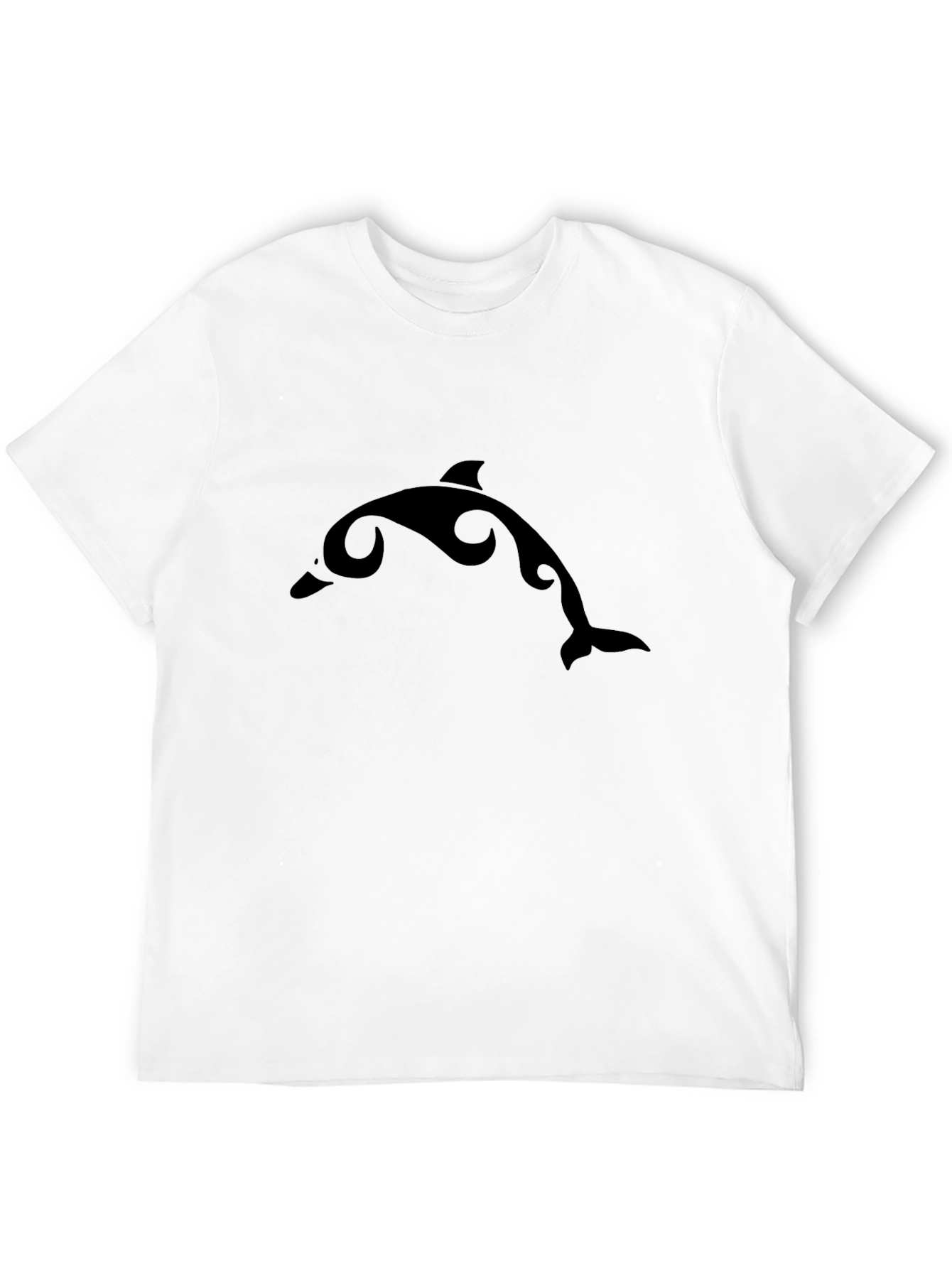 Black Dolphin Graphic Tee - Casual Comfort
