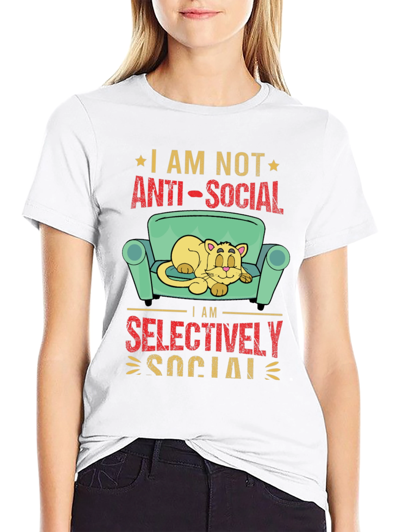 Anti-Social Cat Lover Graphic Tee
