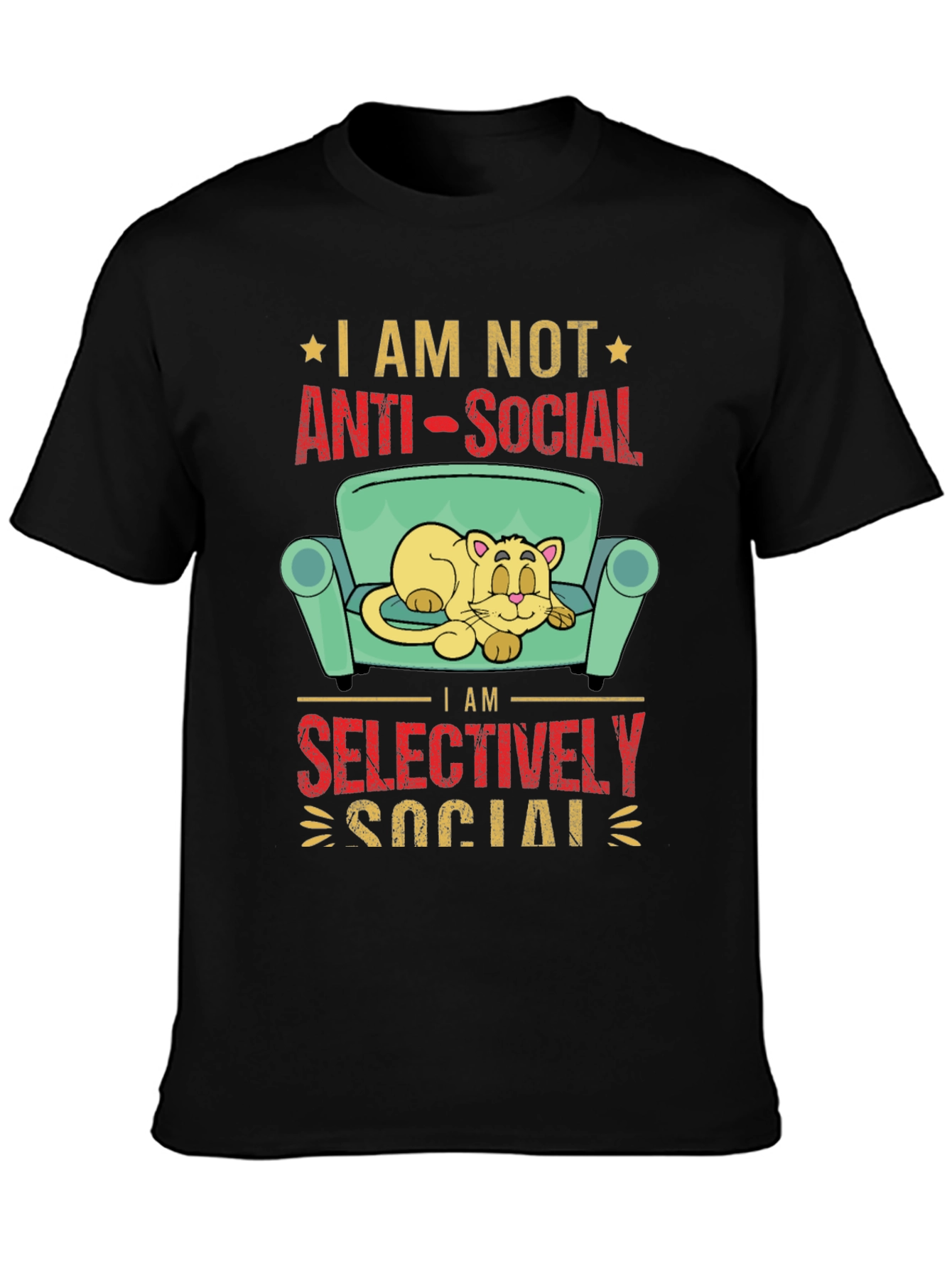 Anti-Social Cat Lover Graphic Tee