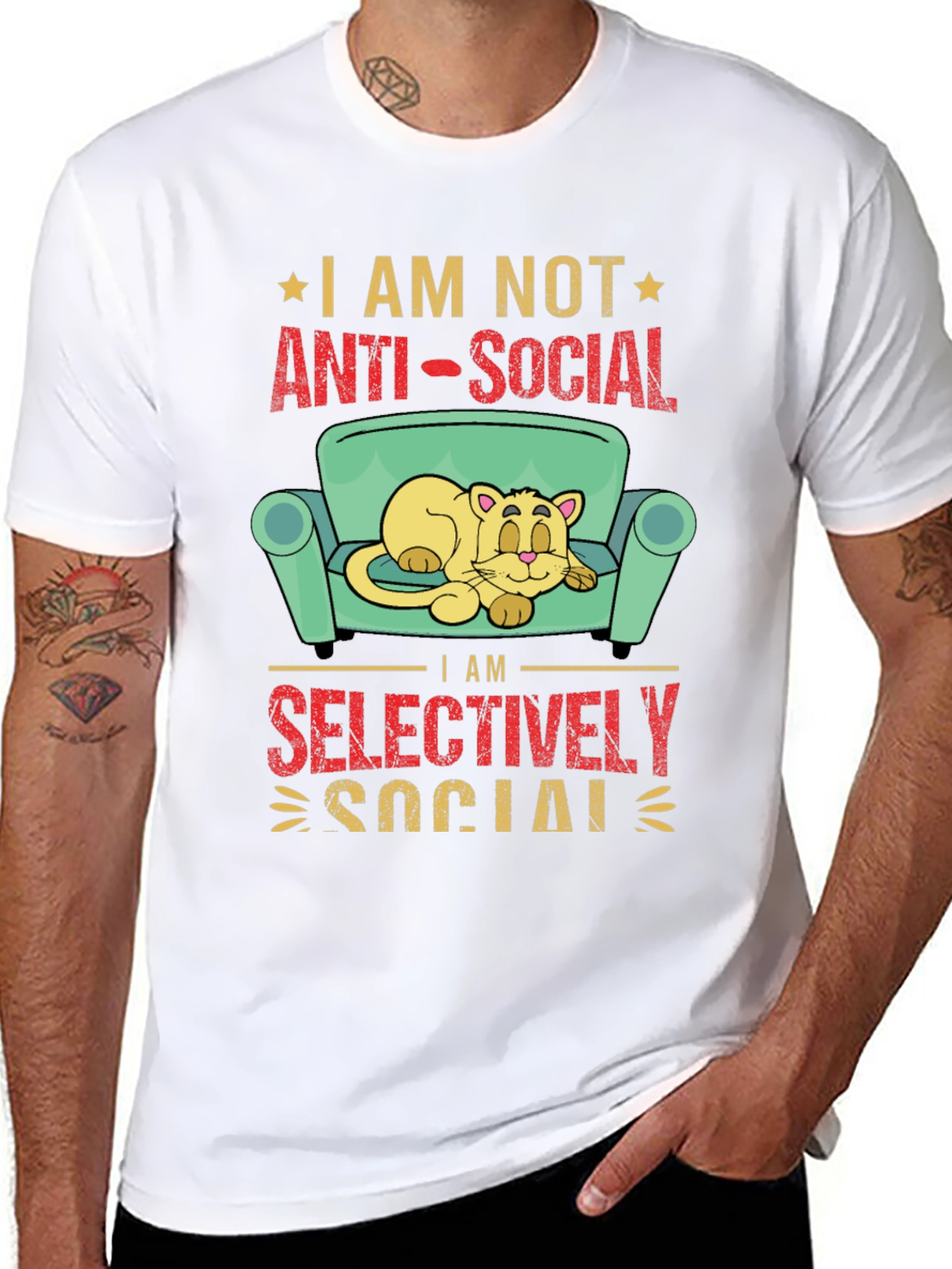 Anti-Social Cat Lover Graphic Tee