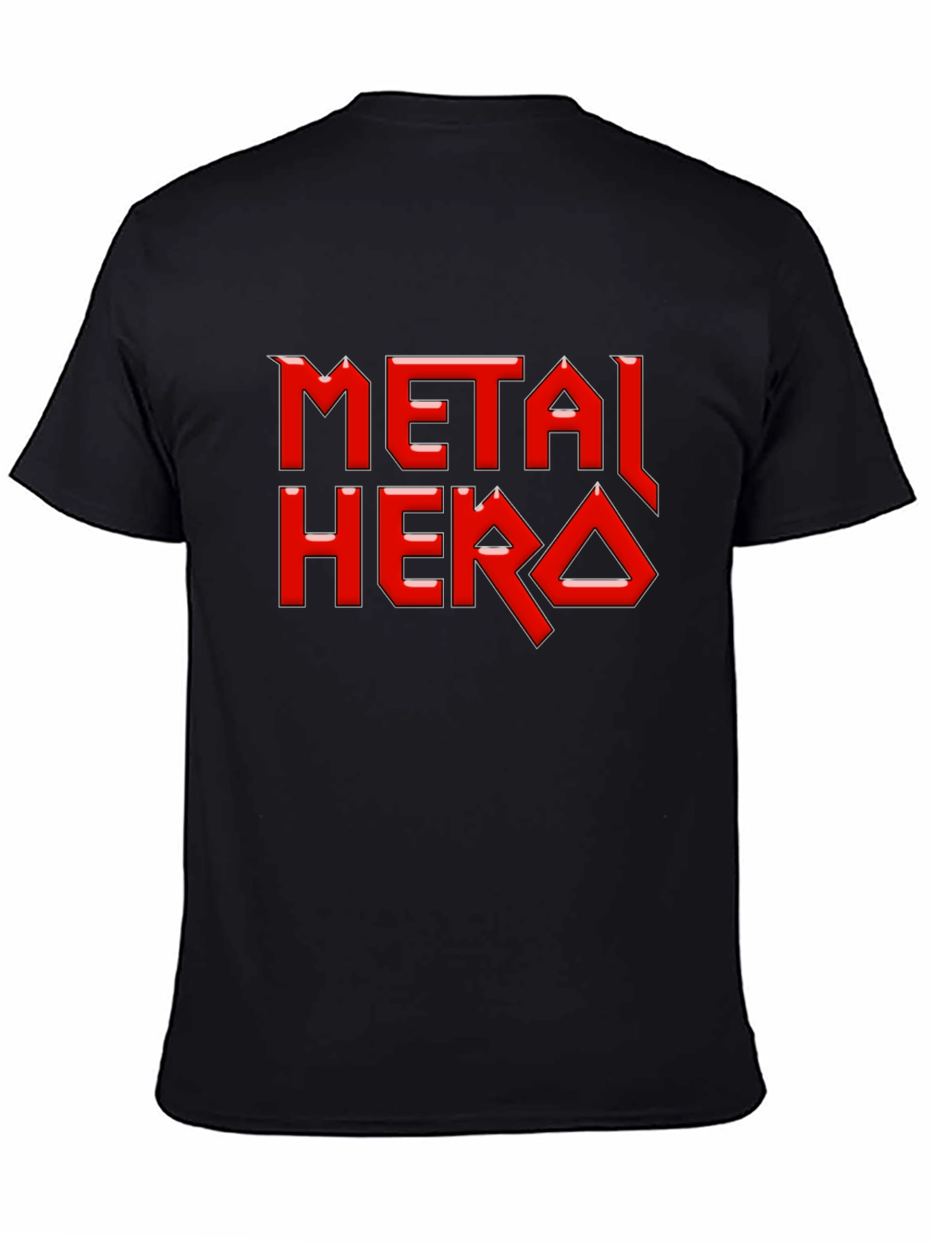 Metal Hero Graphic Tee - Black Cotton T-Shirt