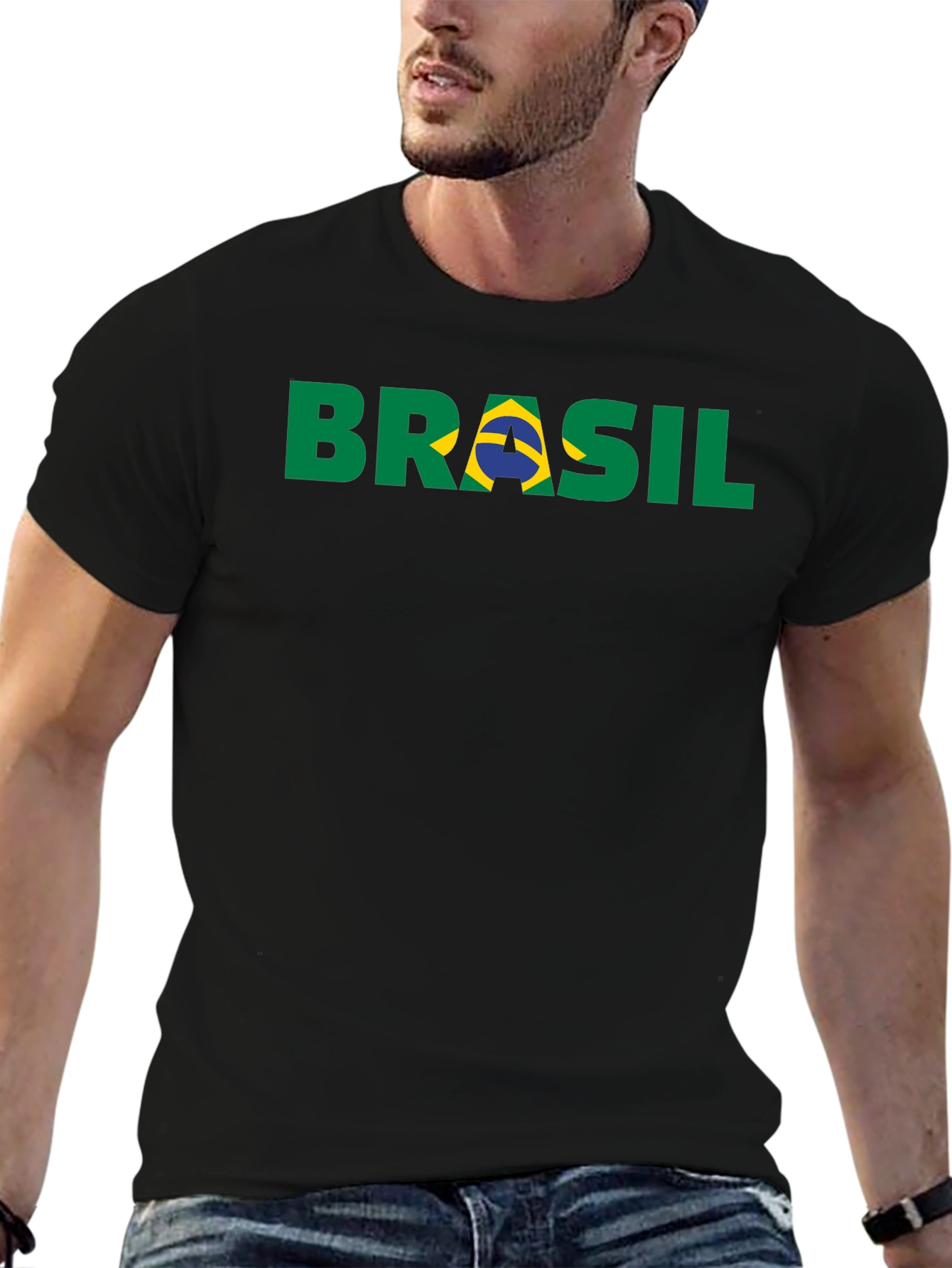 Brasil Graphic Tee - Black Short Sleeve