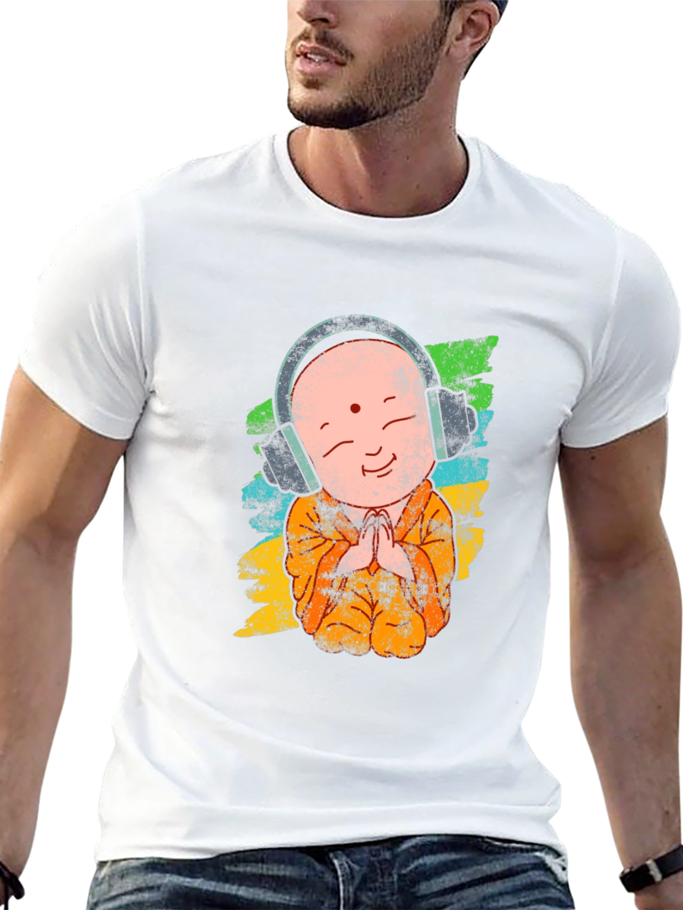 Buddha DJ Graphic Tee - Zen Vibes T-Shirt