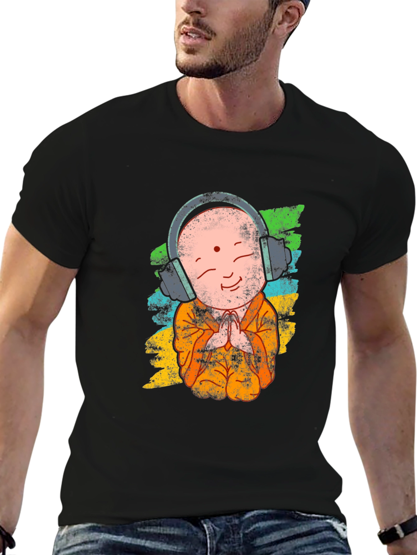 Buddha DJ Graphic Tee - Zen Vibes T-Shirt