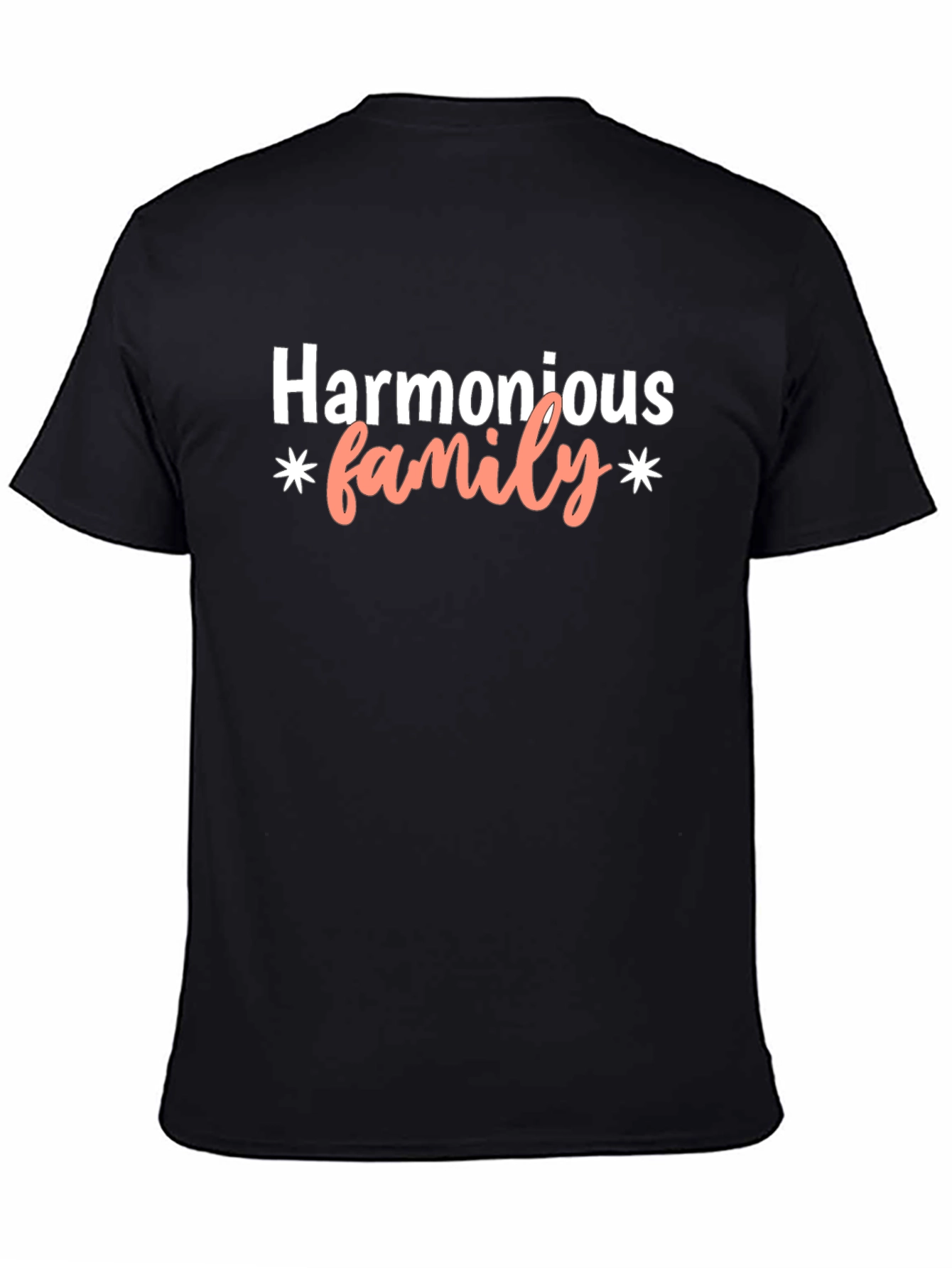 Harmonious Family T-Shirt - Black Cotton Blend