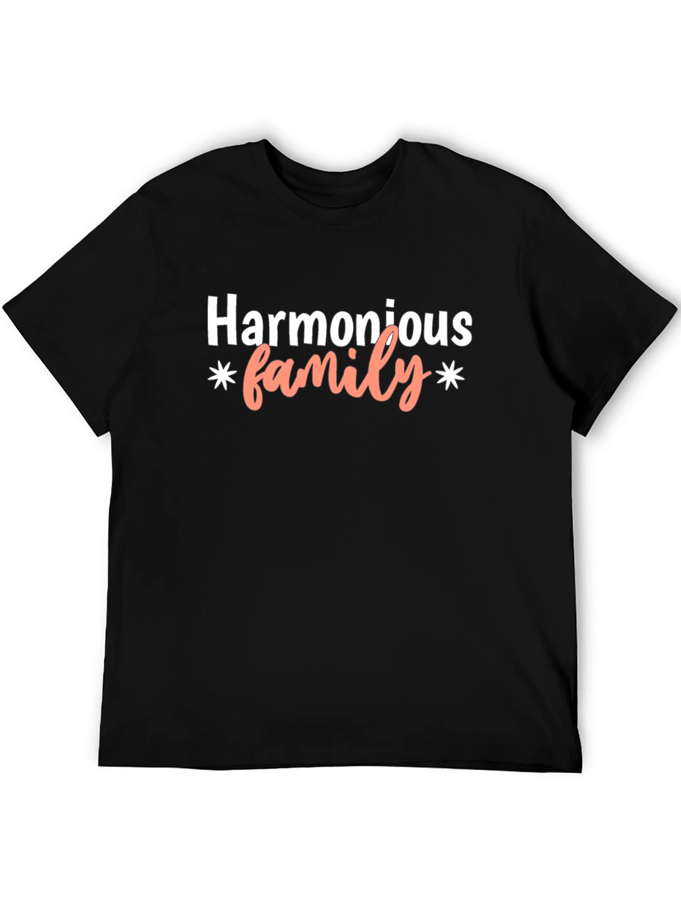 Harmonious Family T-Shirt - Black Cotton Blend
