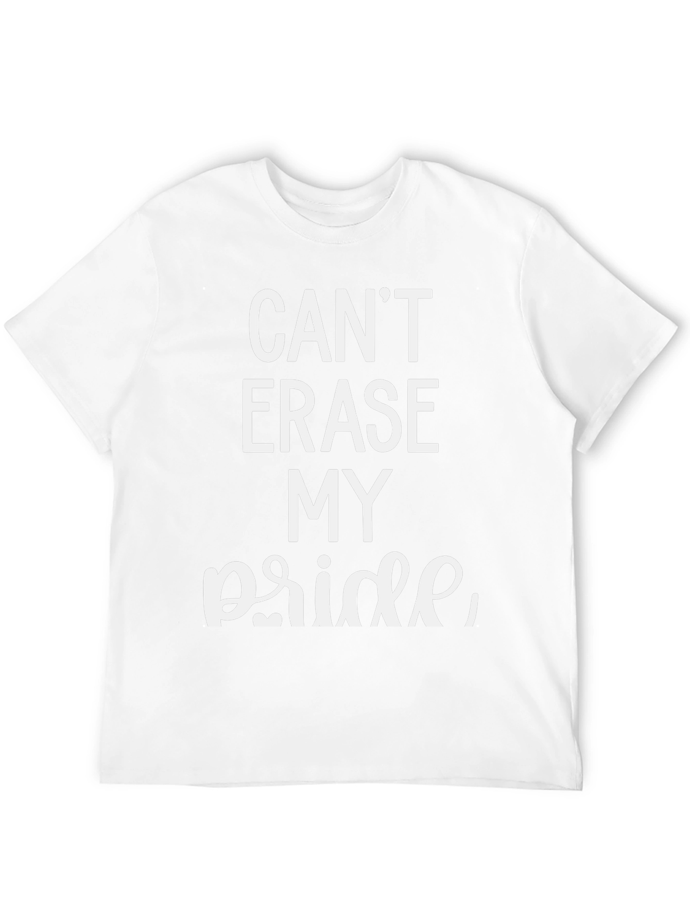 Cant Erase My Pride Graphic Tee - Black Cotton