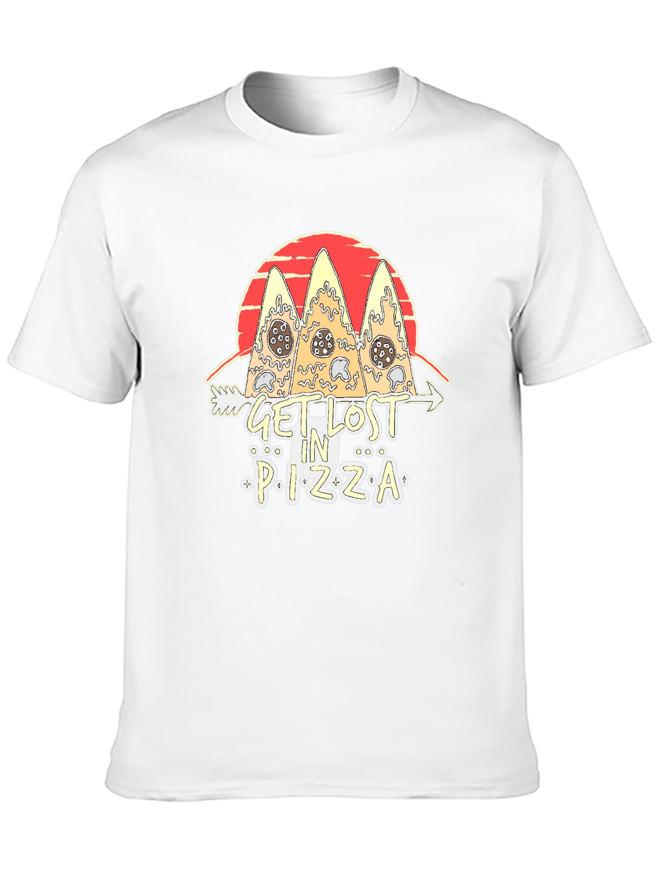 Get Lost In Pizza T-Shirt - Black