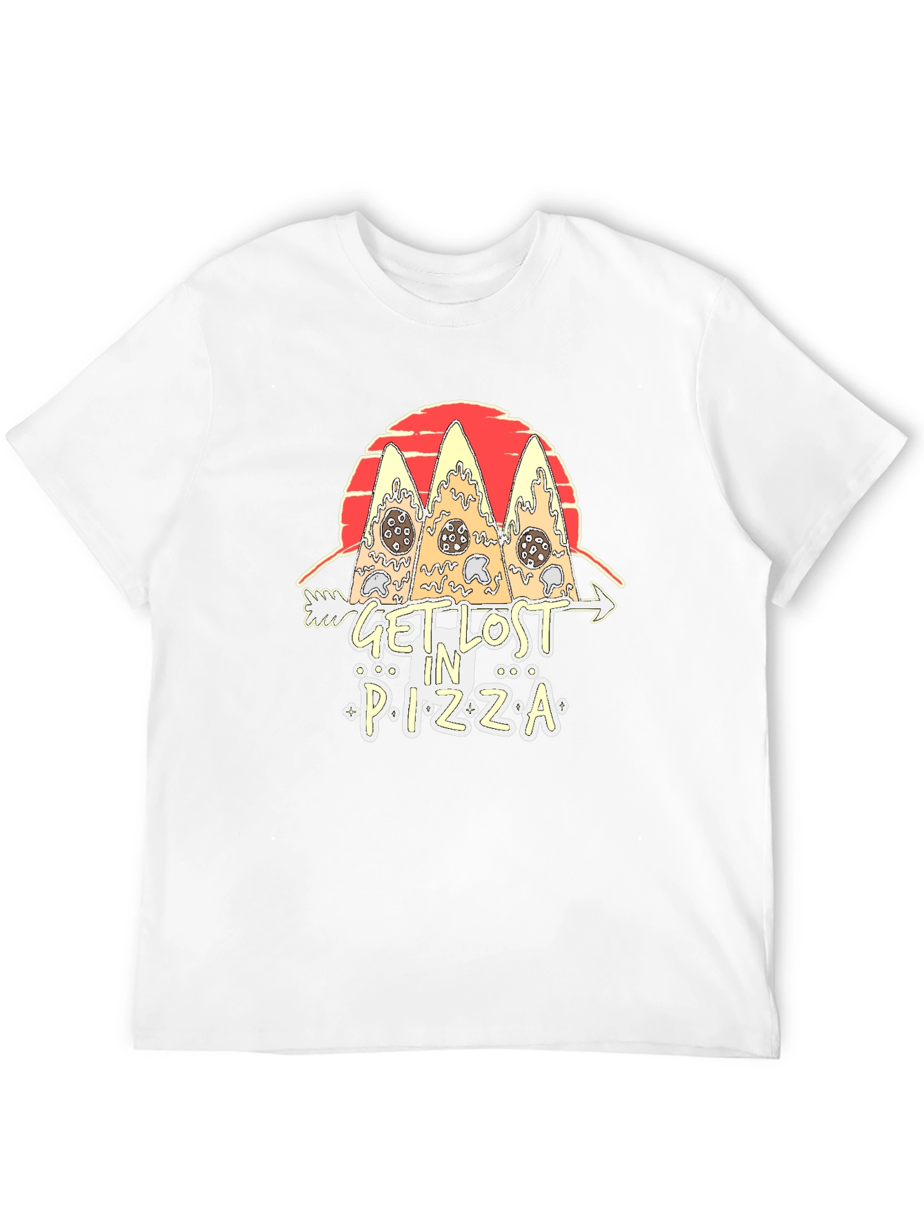 Get Lost In Pizza T-Shirt - Black