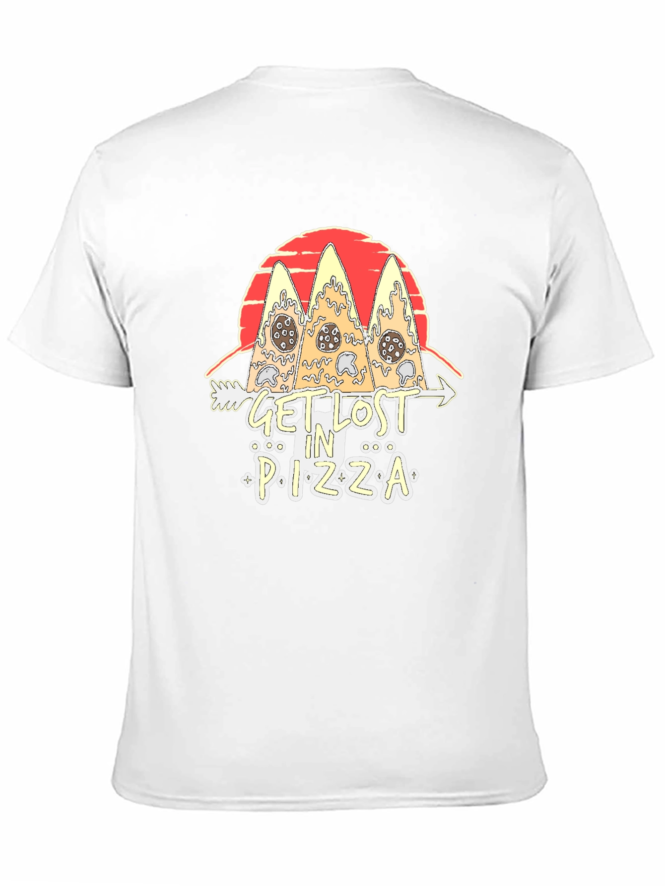 Get Lost In Pizza T-Shirt - Black