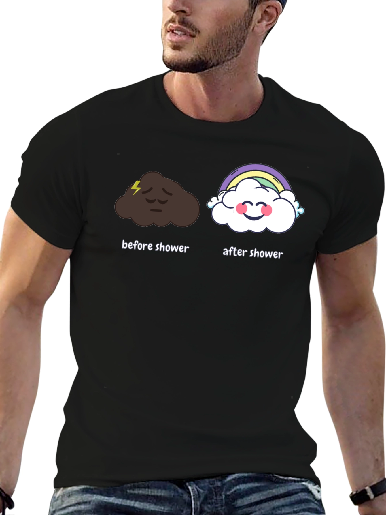 Funny Shower T-Shirt: Before & After