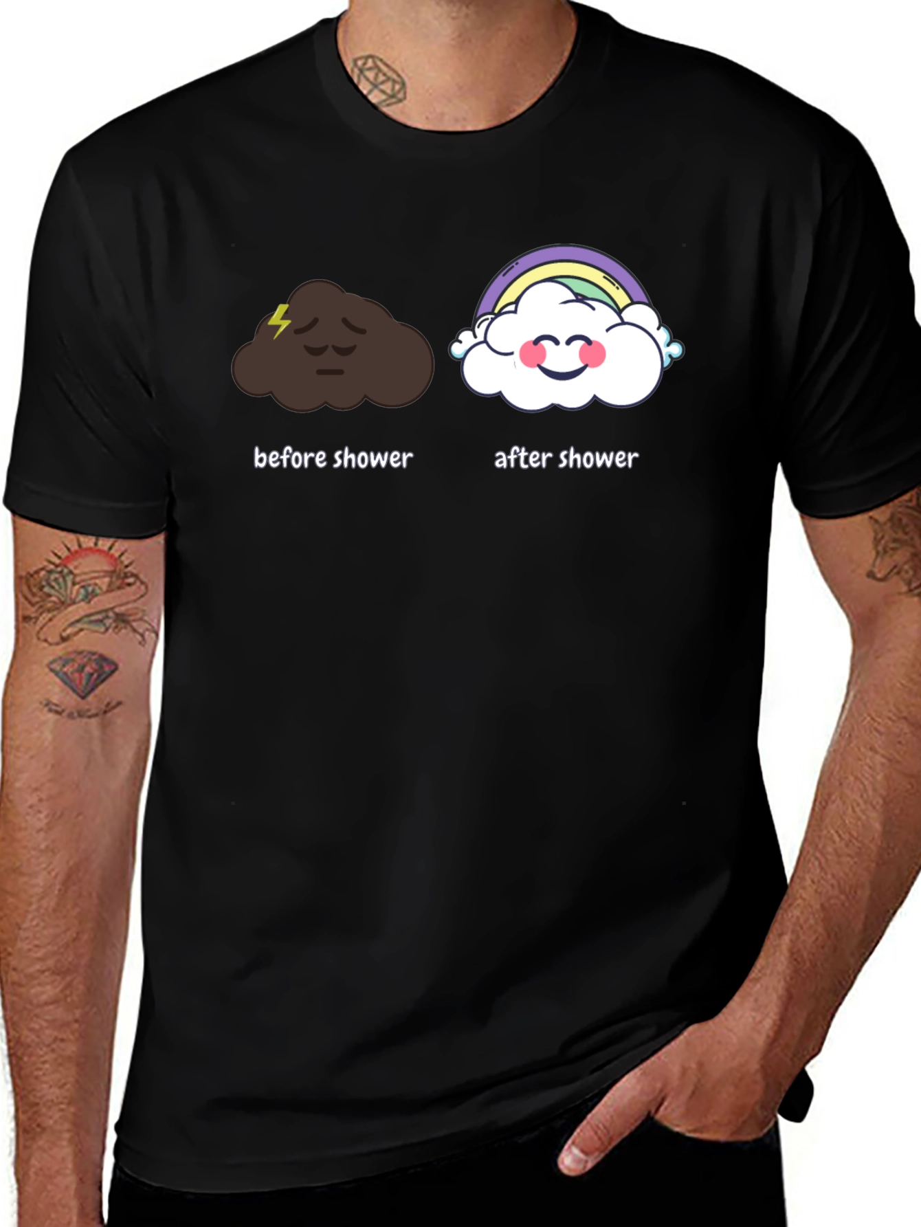 Funny Shower T-Shirt: Before & After