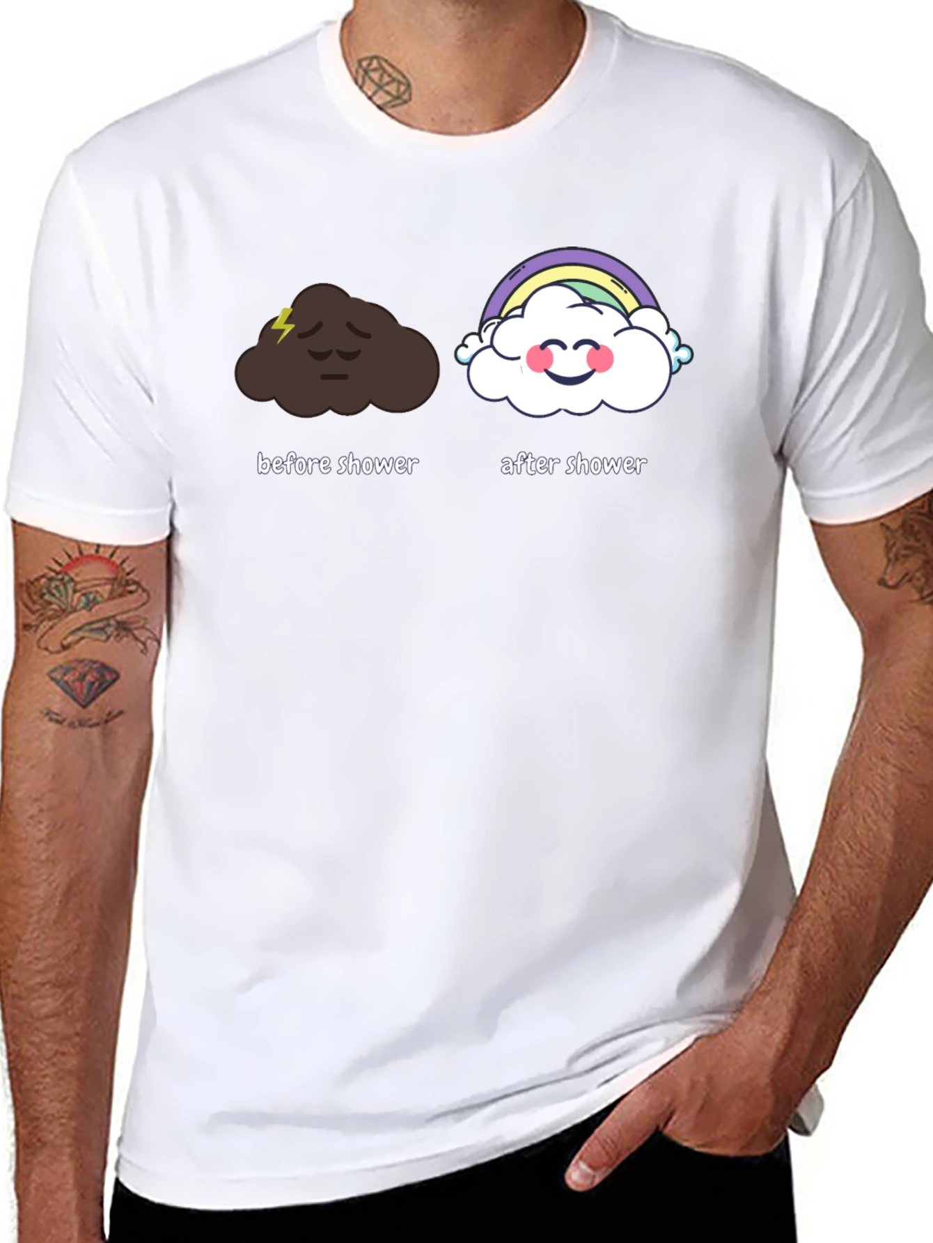 Funny Shower T-Shirt: Before & After