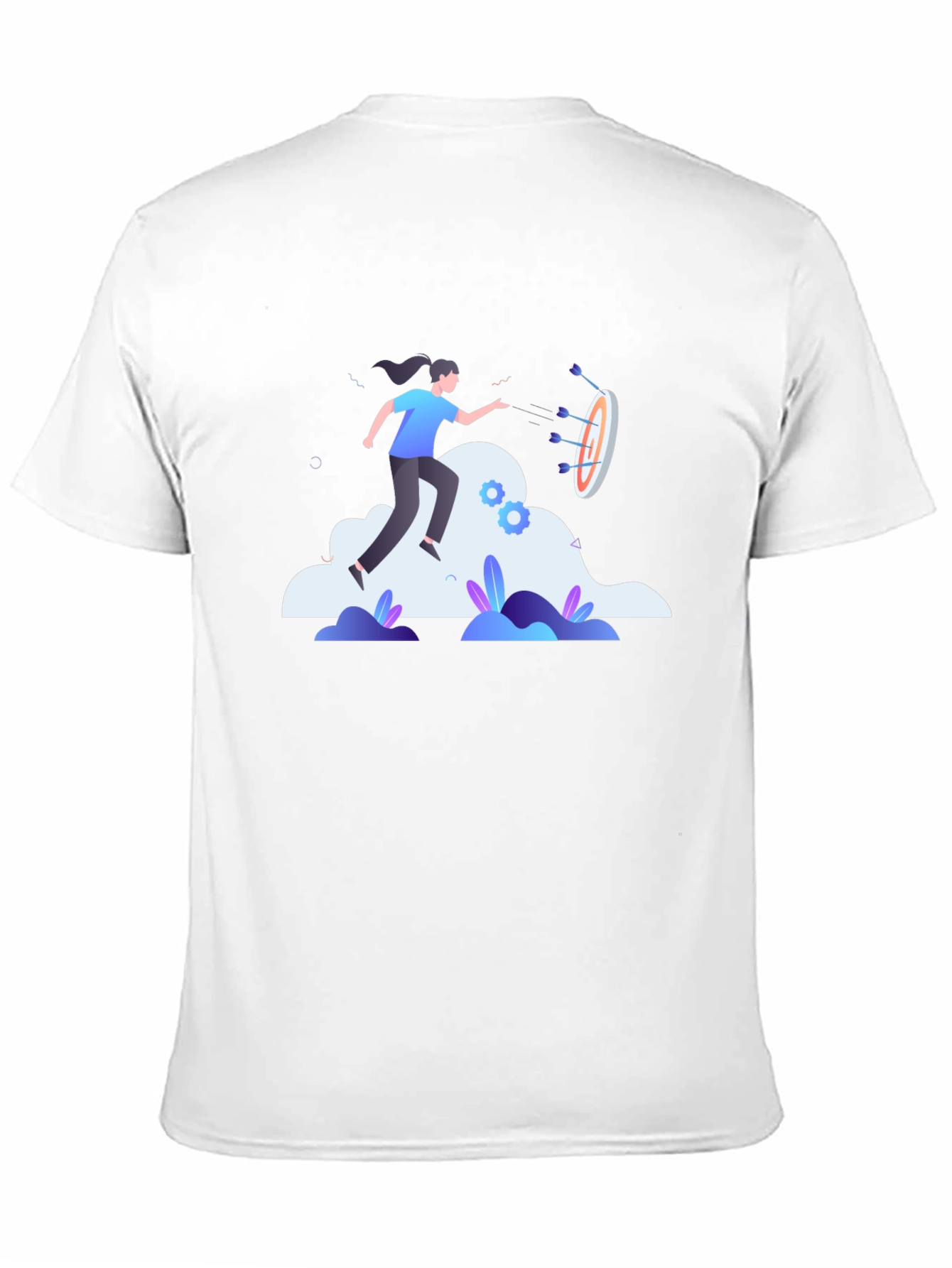 Goal-Oriented Black Graphic Tee