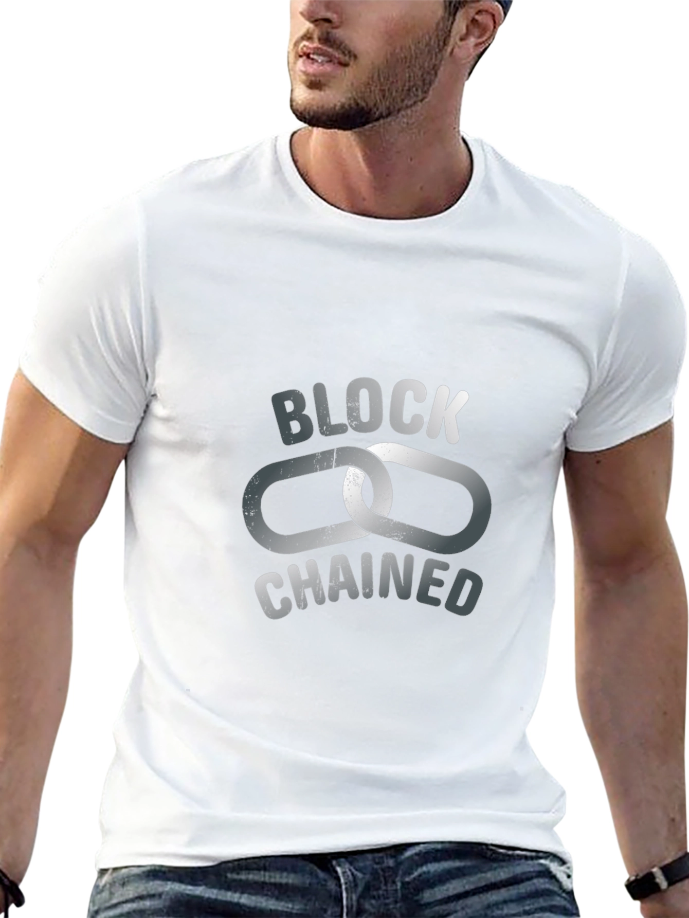 Block Chained Graphic Tee - Crypto Enthusiast Apparel