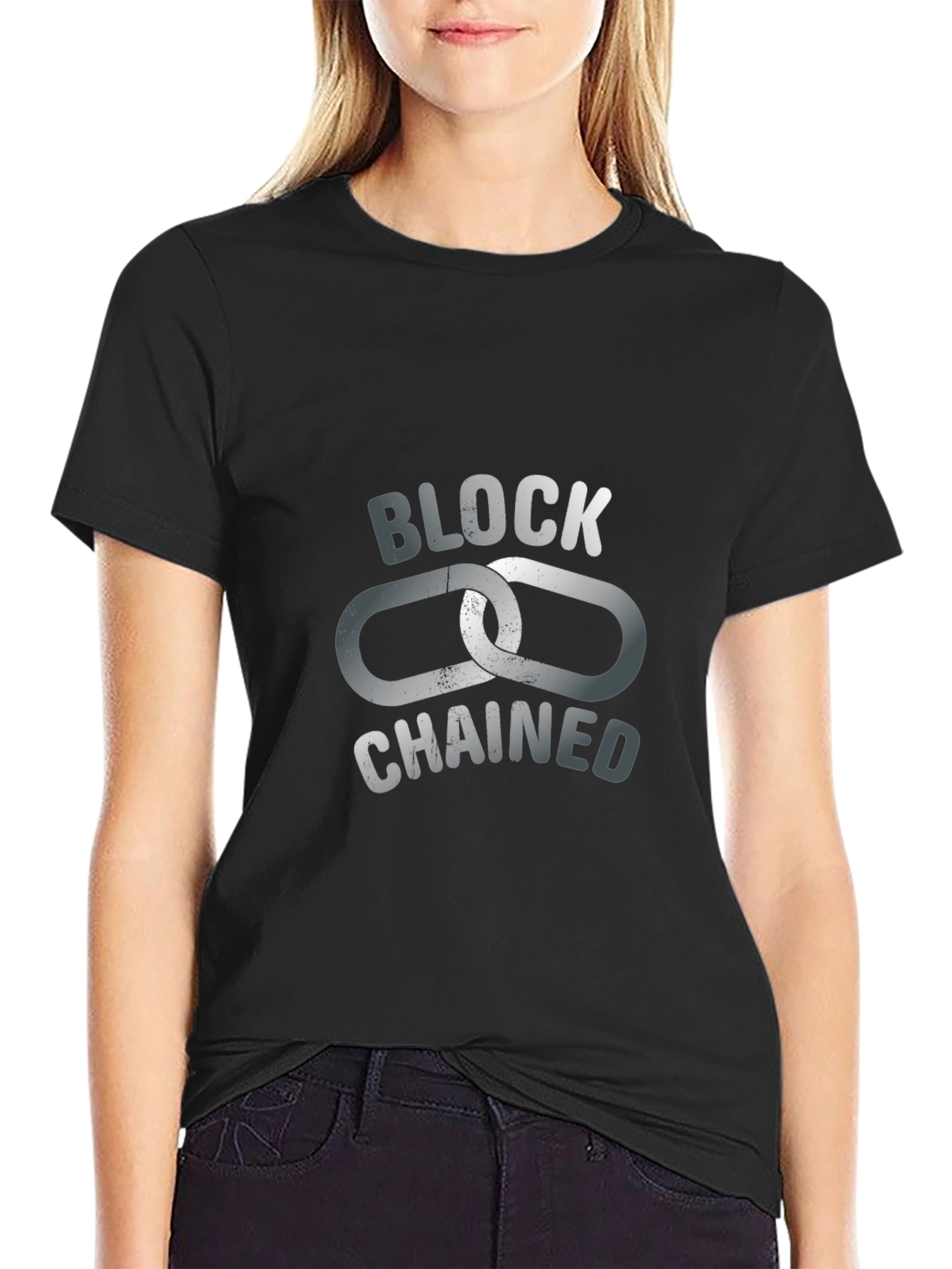 Block Chained Graphic Tee - Crypto Enthusiast Apparel